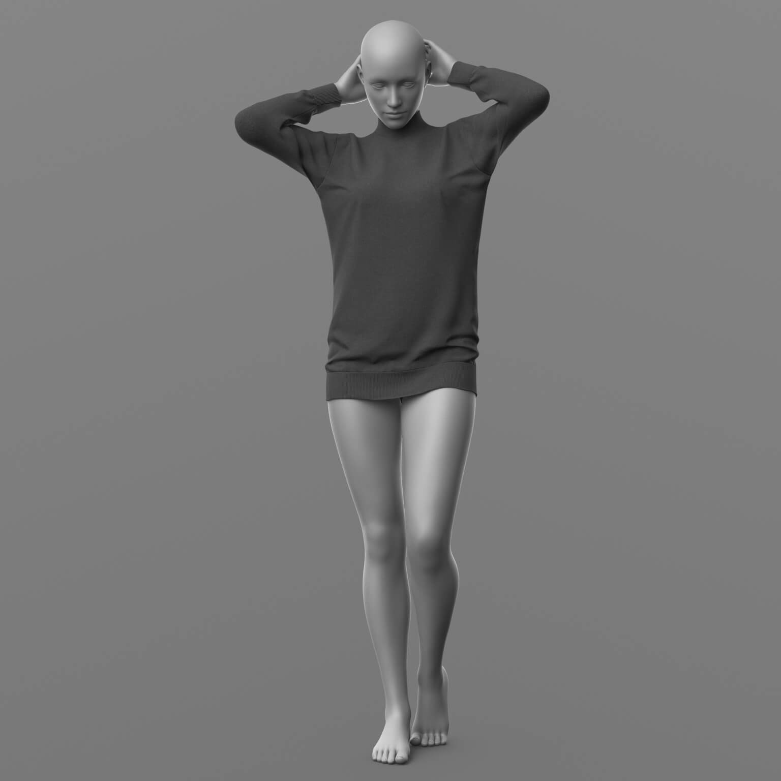Long Sweater and Socks G8 Female Daz Content