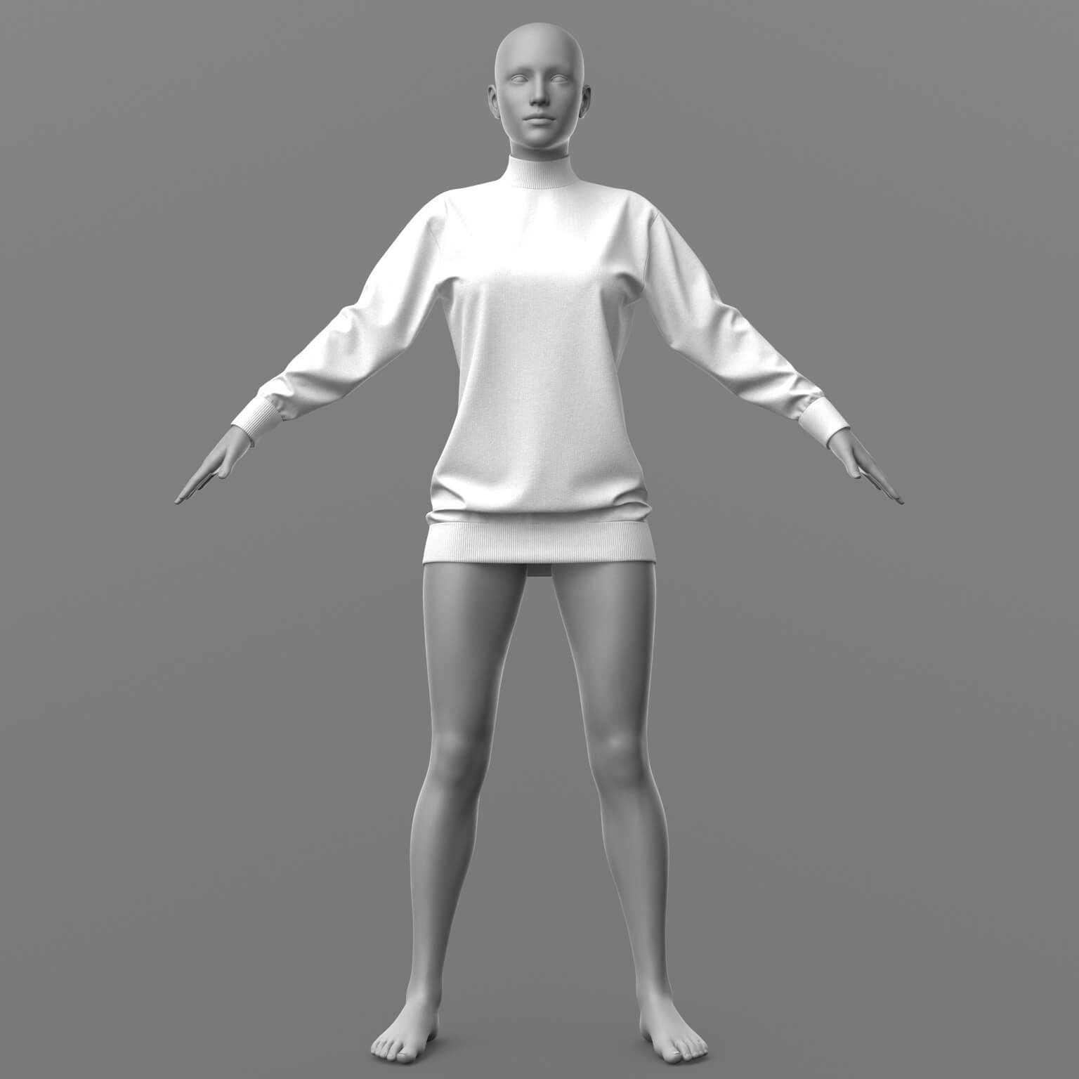 Long Sweater and Socks G8 Female Daz Content