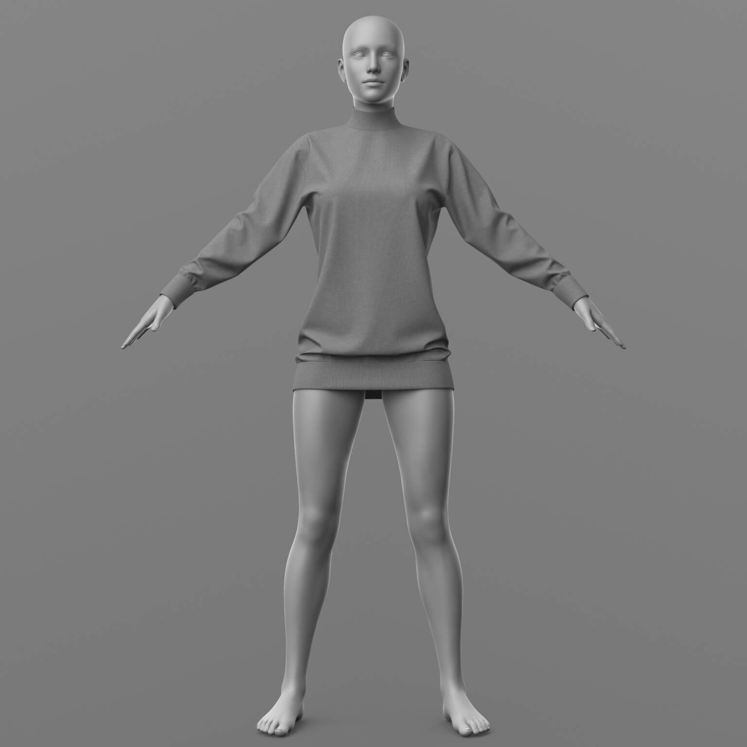 Long Sweater and Socks G8 Female Daz Content