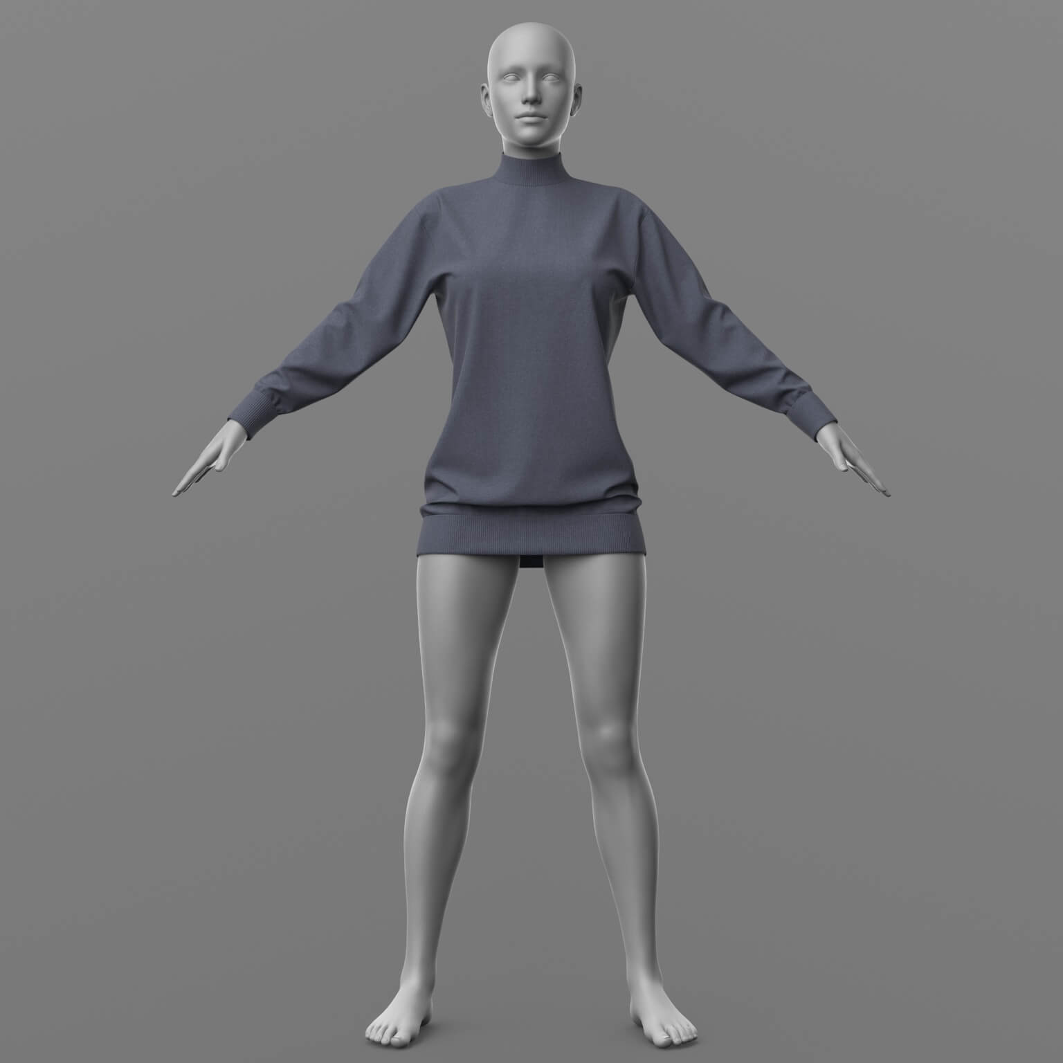 Long Sweater and Socks G8 Female Daz Content