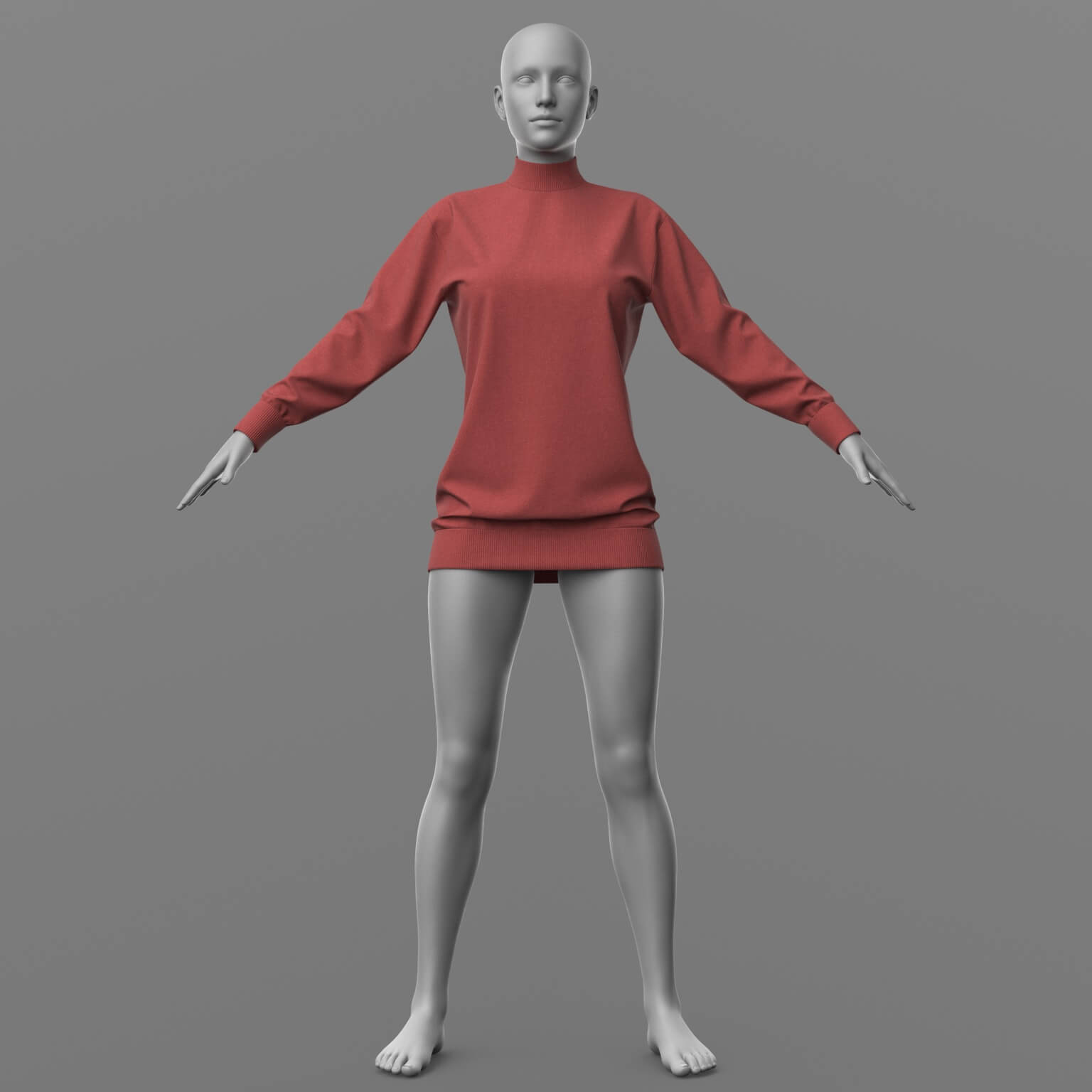 Long Sweater and Socks G8 Female Daz Content