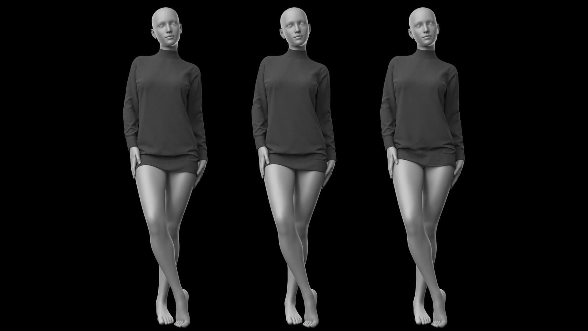 Long Sweater and Socks G8 Female Daz Content