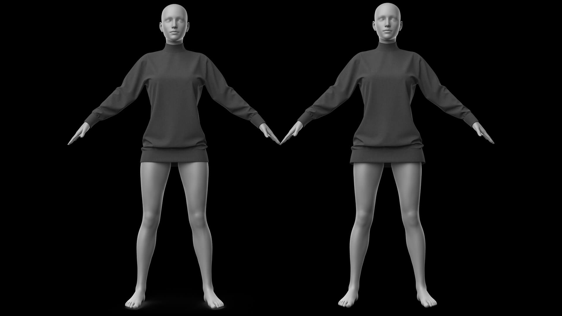 Long Sweater and Socks G8 Female Daz Content