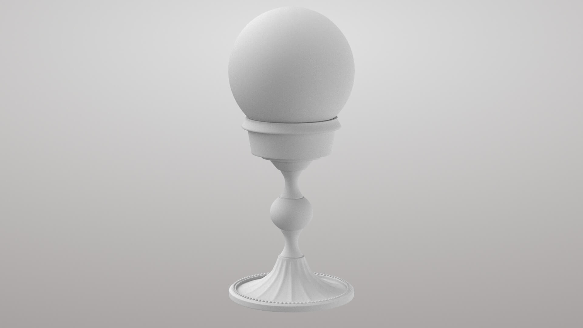 Magic Ball with Gold Base 3D Model