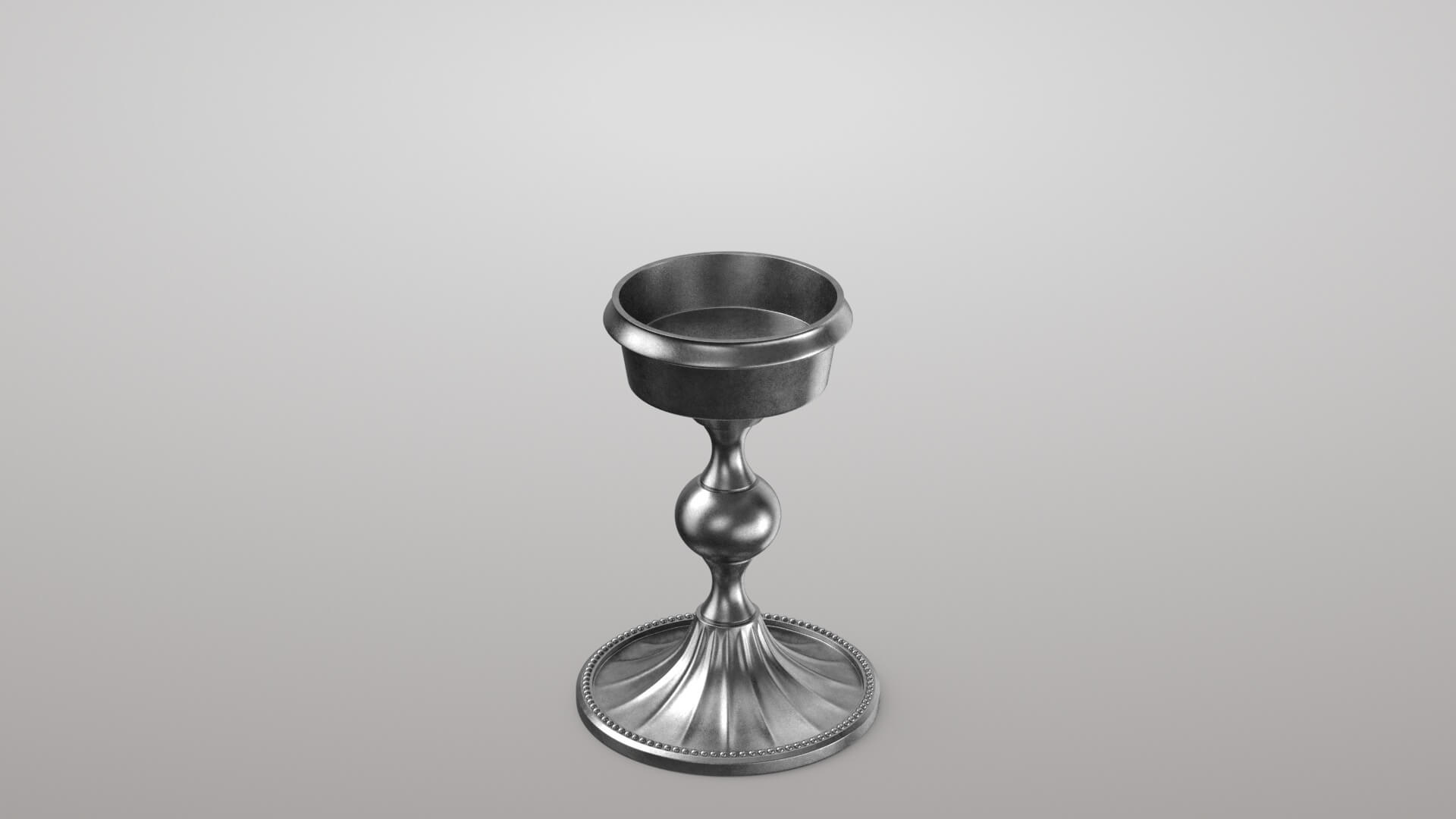 Magic Ball with Silver Base 3D Model