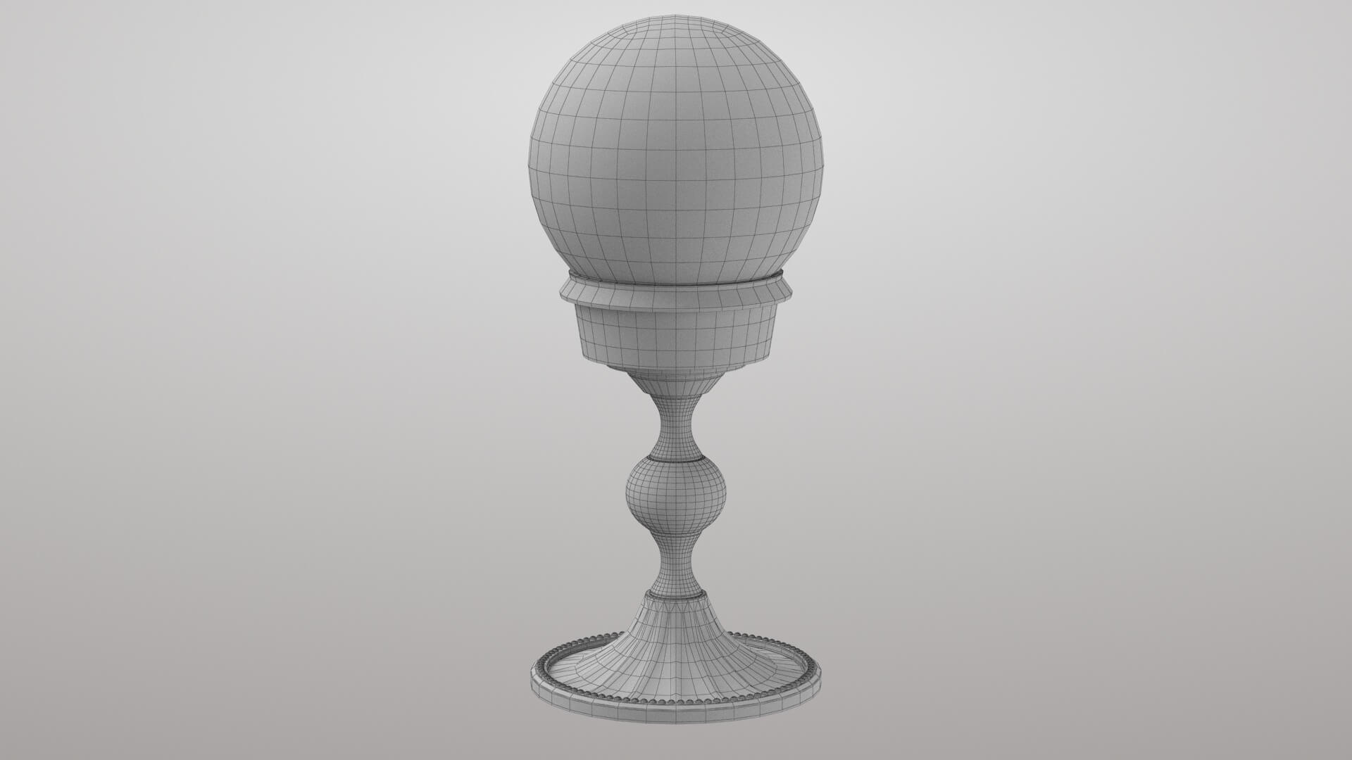 Magic Ball with Silver Base 3D Model