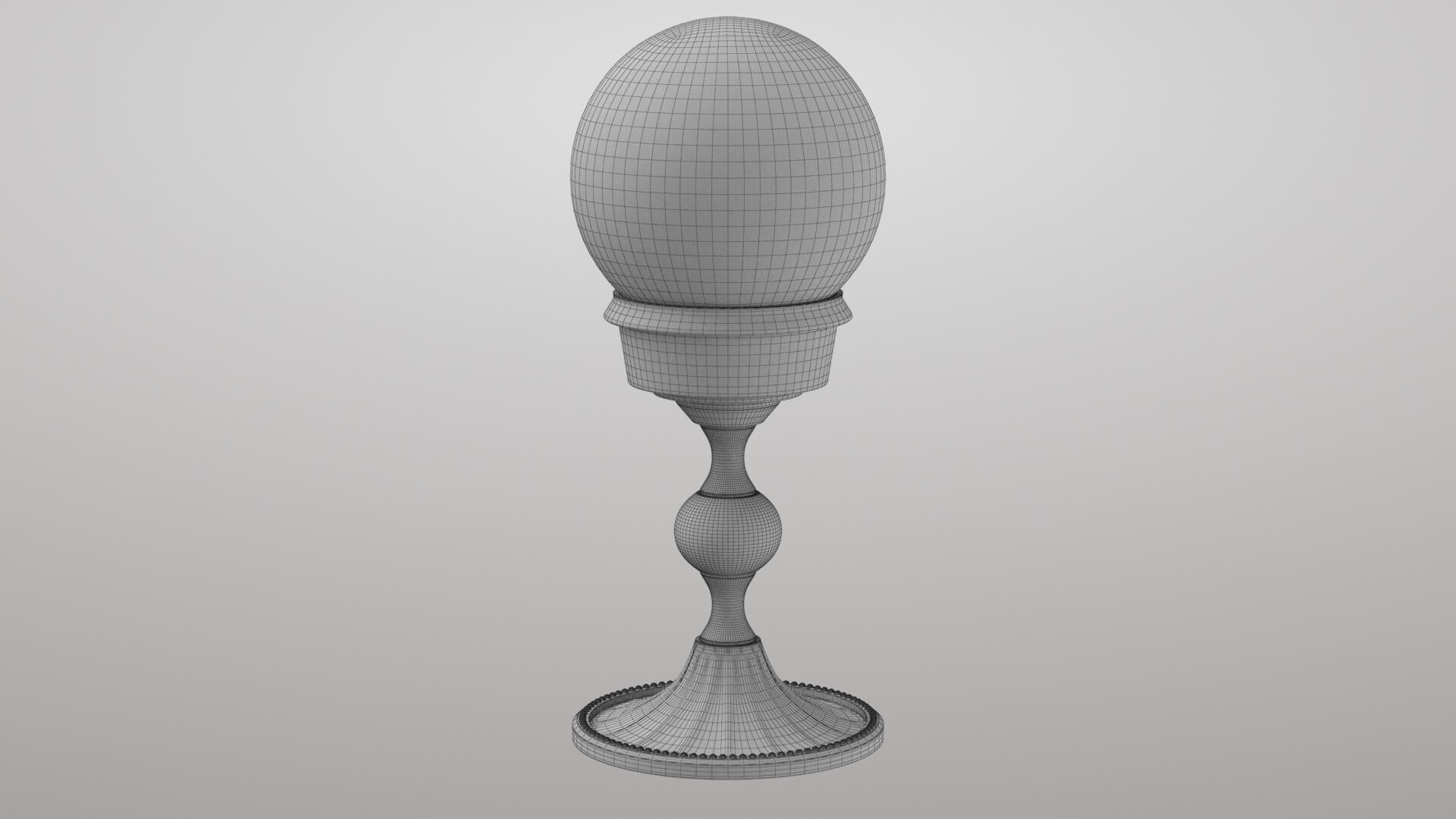 Magic Ball with Silver Base 3D Model