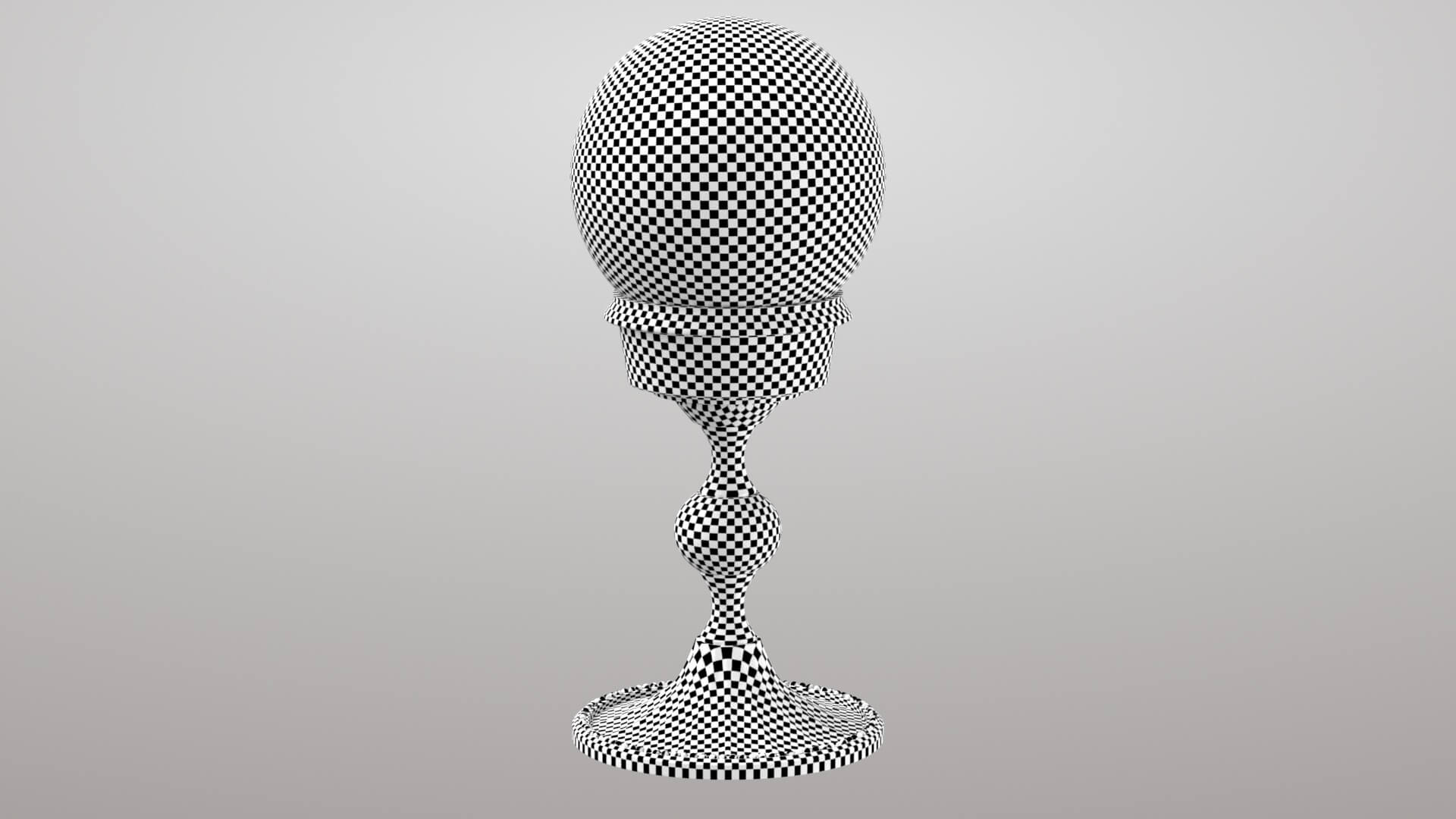 Magic Ball with Silver Base 3D Model