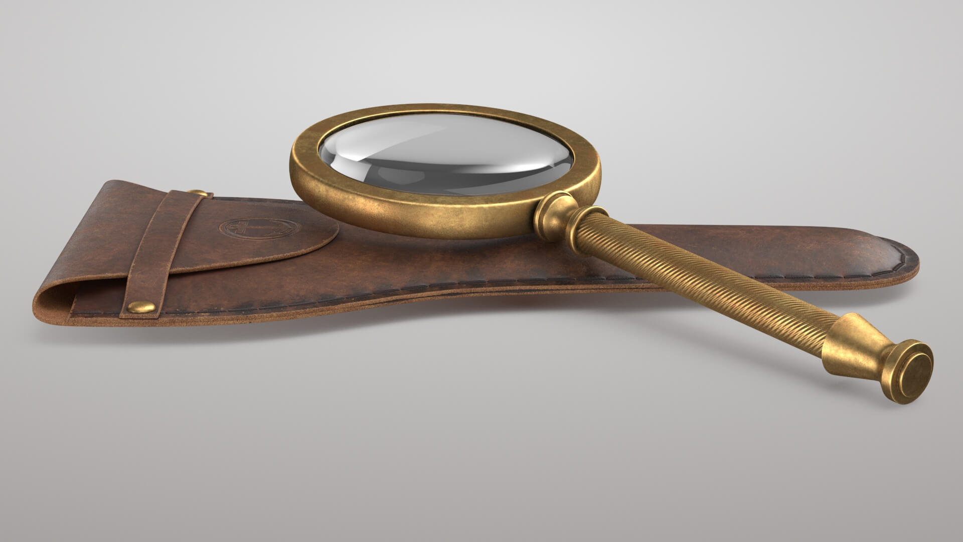 Magnifier with Case 3D Model