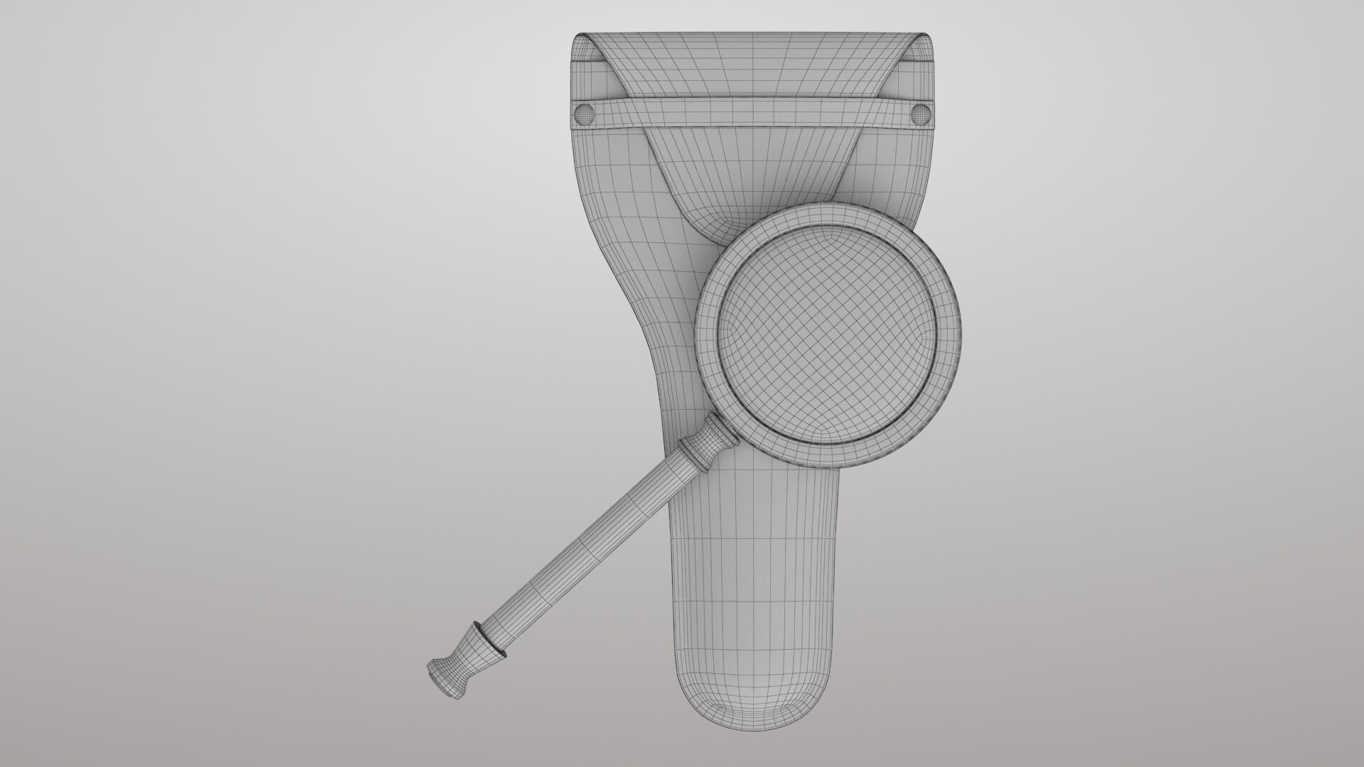 Magnifier with Case 3D Model