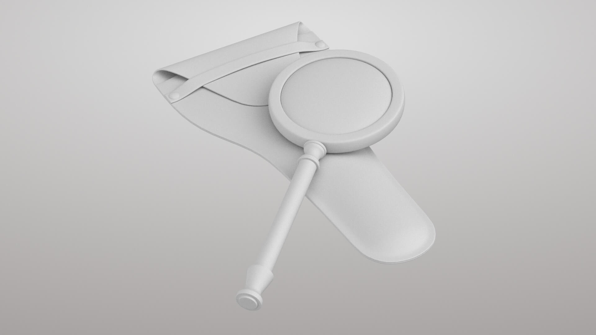 Magnifier with Case 3D Model
