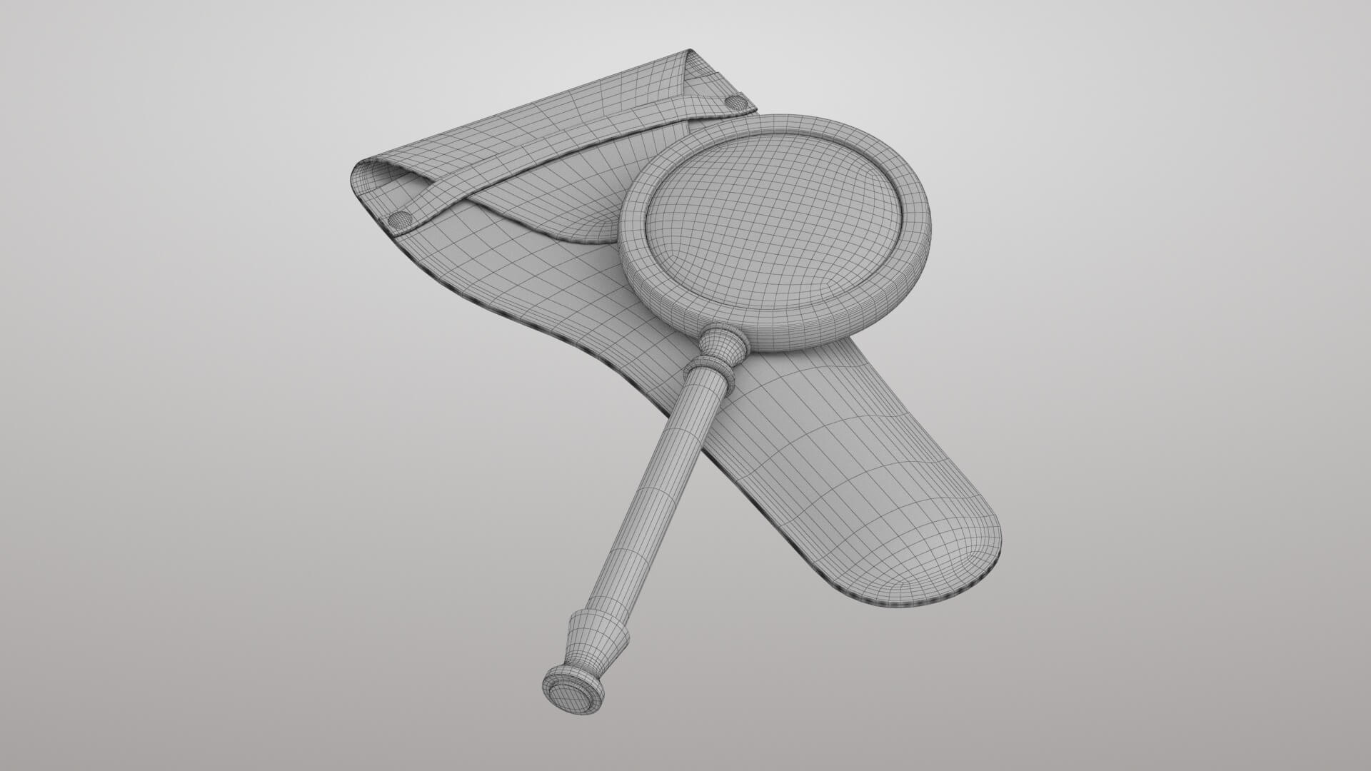 Magnifier with Case 3D Model