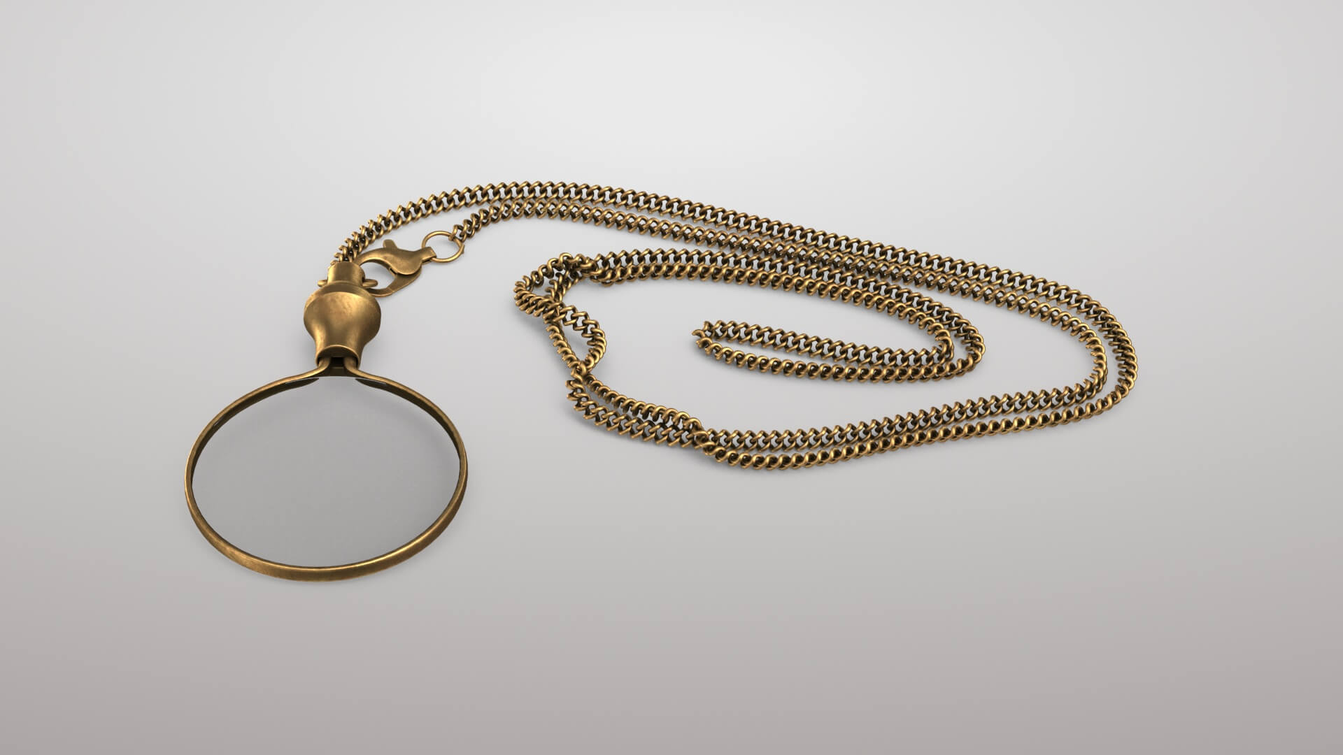 Magnifier with Chain 3D Model