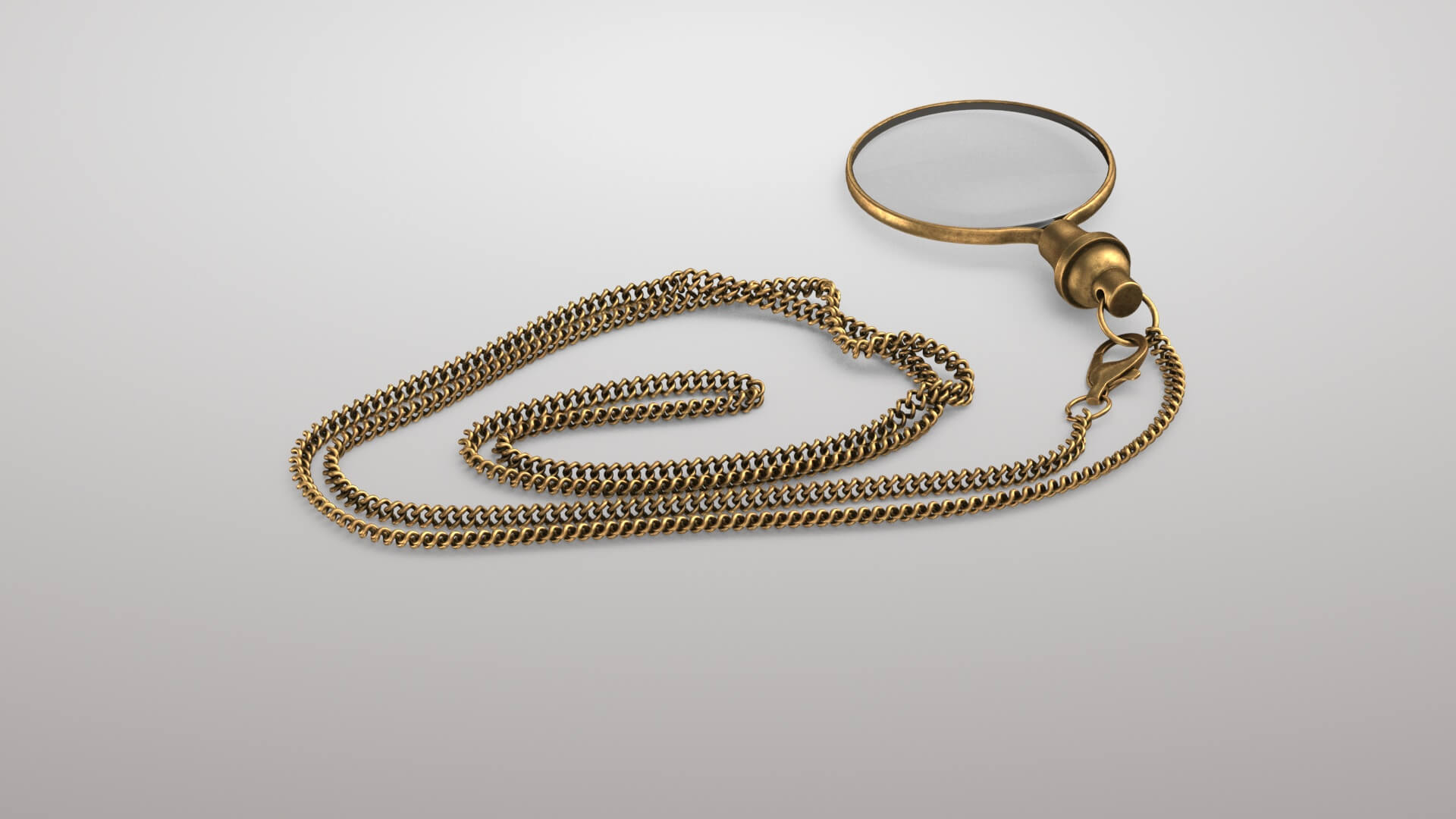 Magnifier with Chain 3D Model