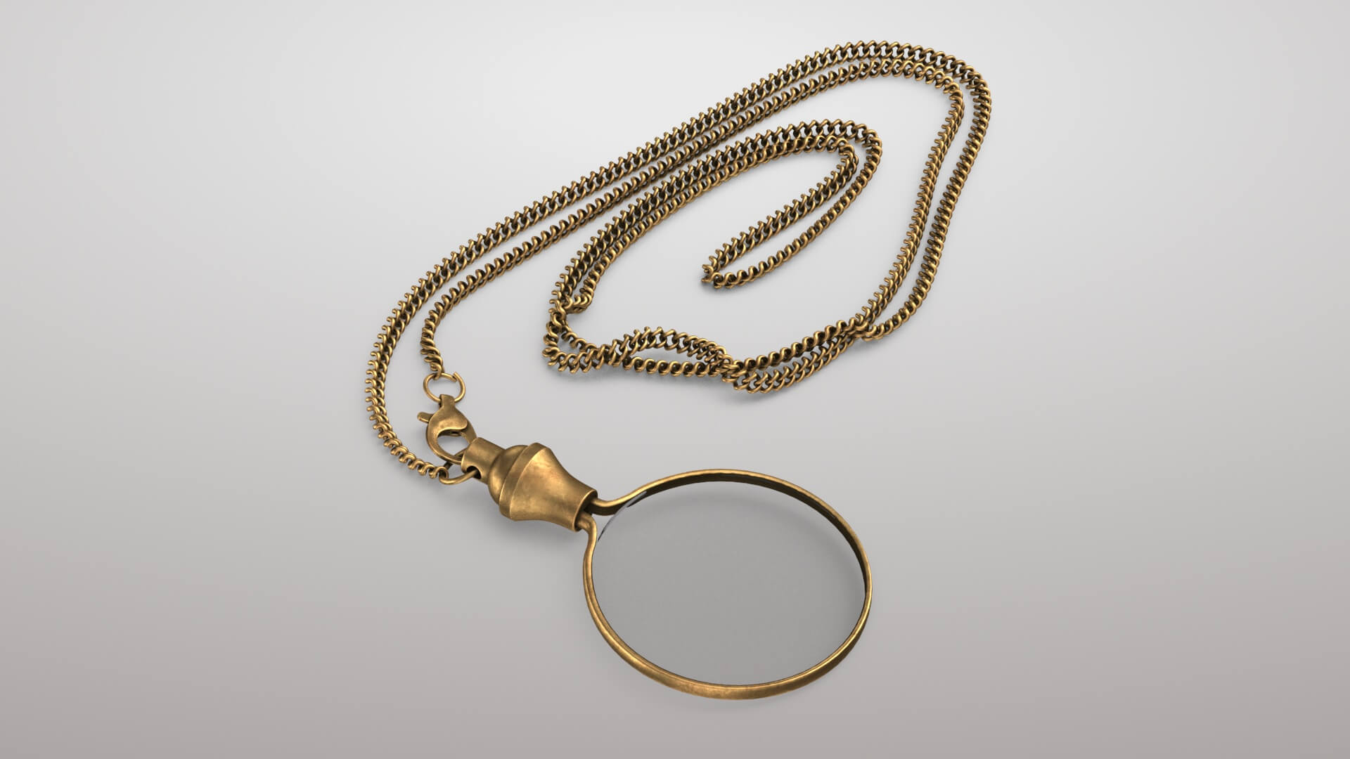 Magnifier with Chain 3D Model