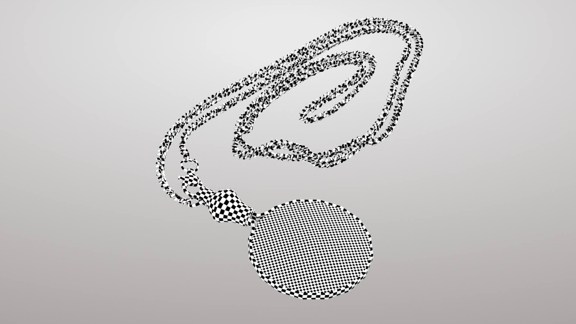 Magnifier with Chain 3D Model