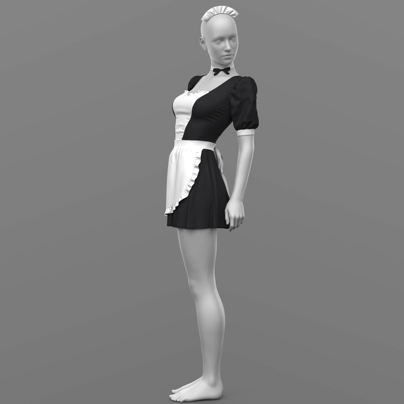 Maid Outfit G8F G9 Daz Content