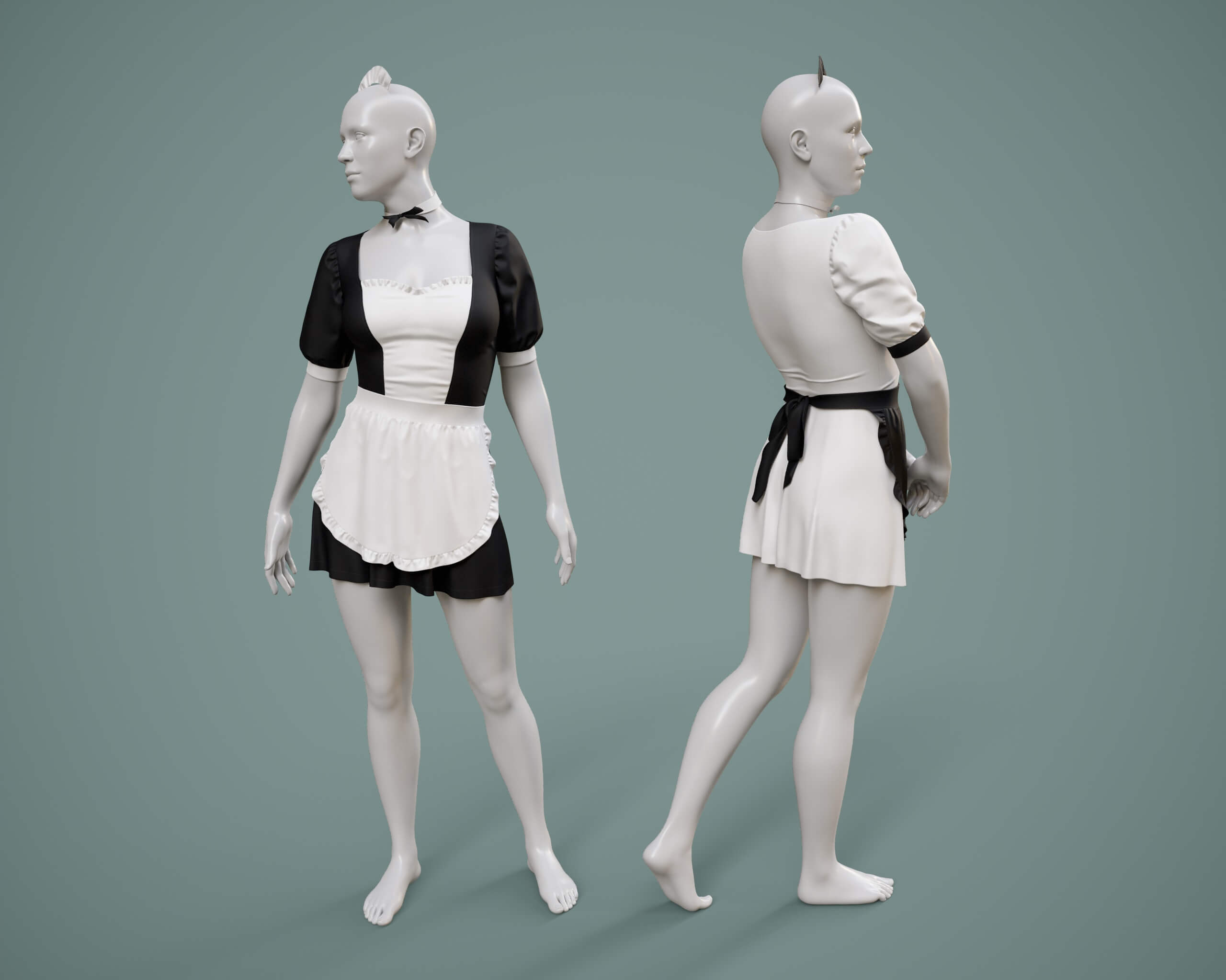 Maid Outfit G8F G9 Daz Content