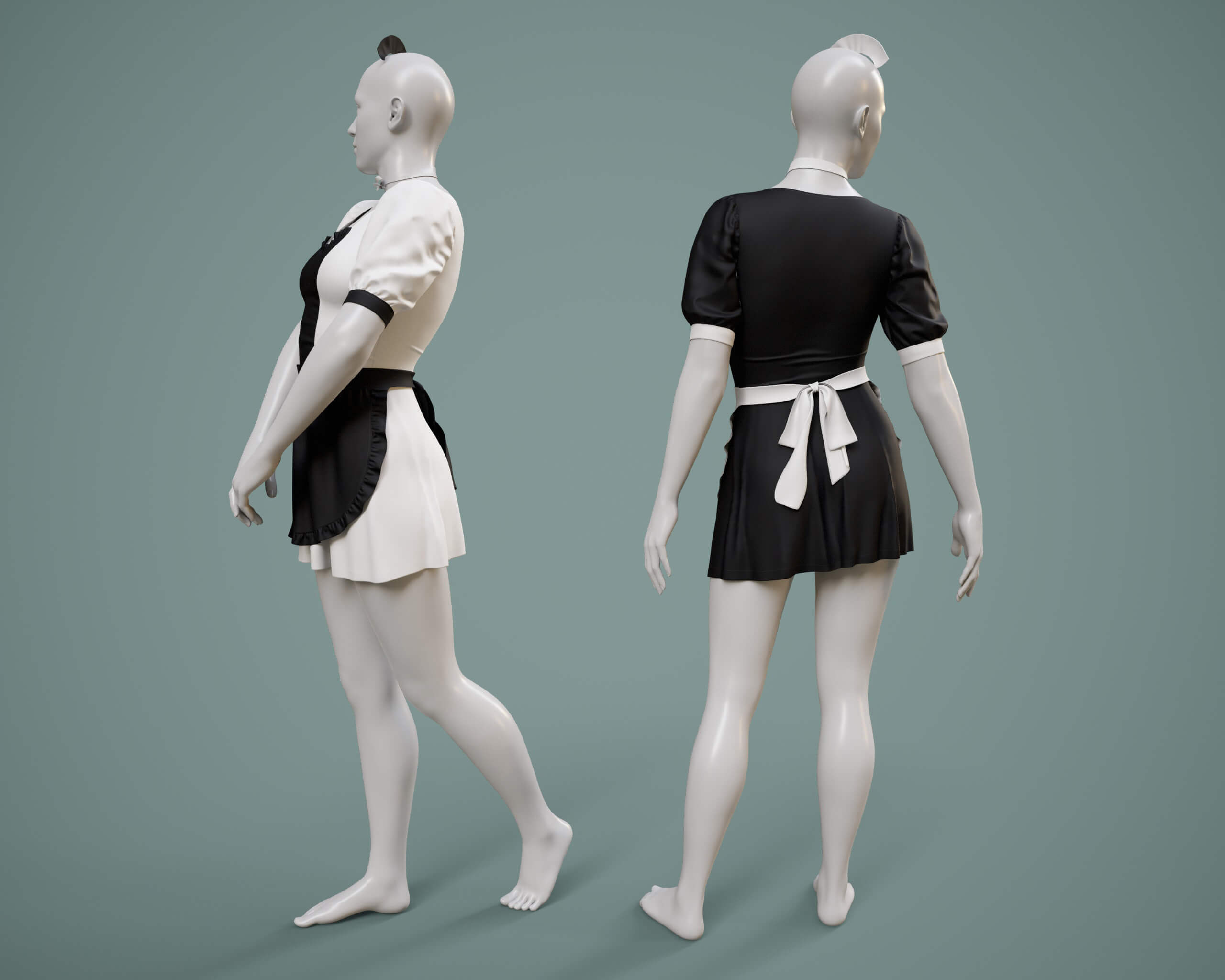 Maid Outfit G8F G9 Daz Content