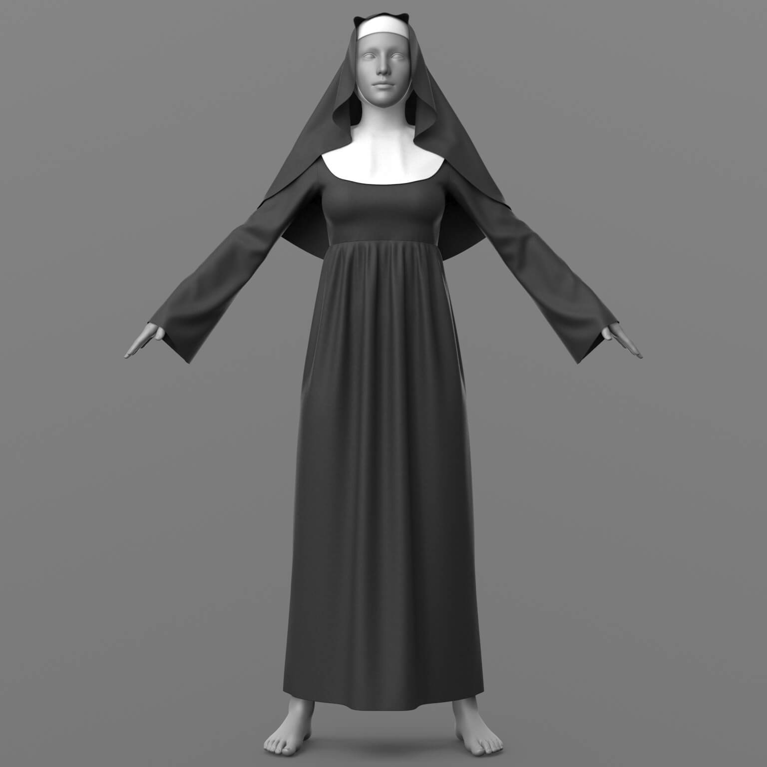 Nuns Clothes G8 Female Daz Content