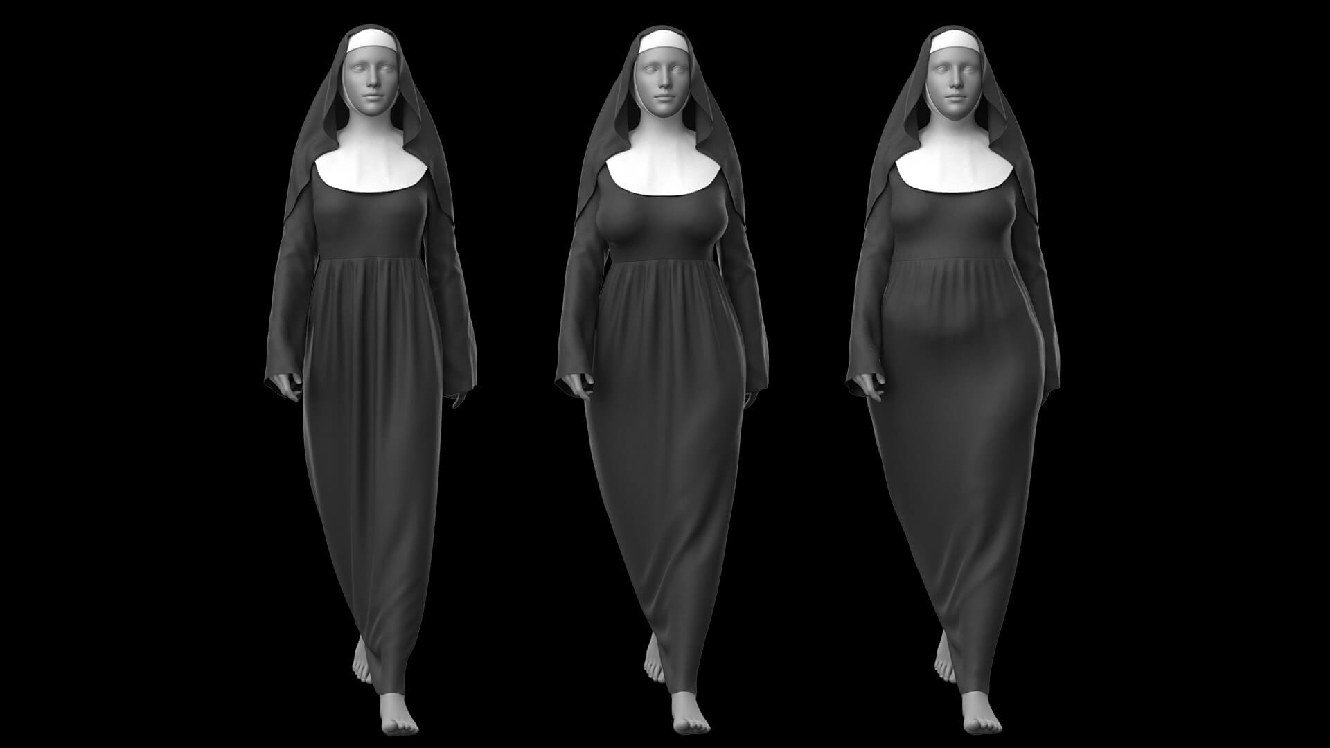 Nuns Clothes G8 Female Daz Content