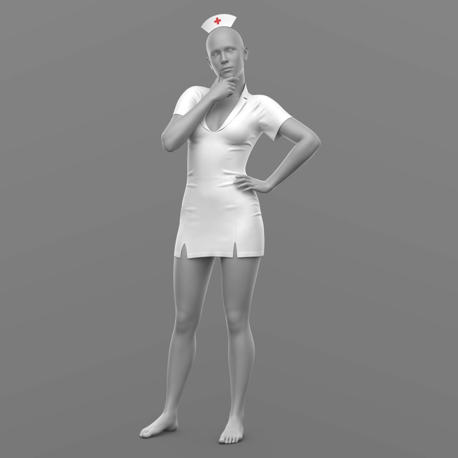 Nurse Outfit Surgical Gloves Mask G9 Daz Content