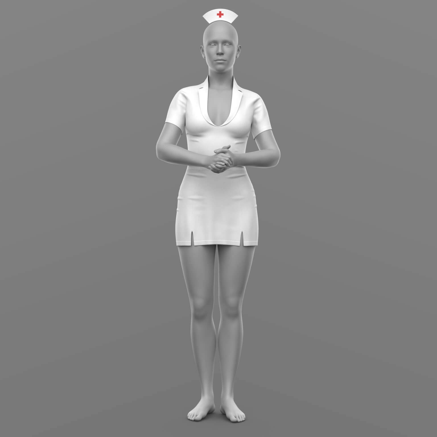 Nurse Outfit Surgical Gloves Mask Syringe G9 Daz Content