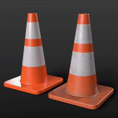 Traffic Orange Cone 2 in 1