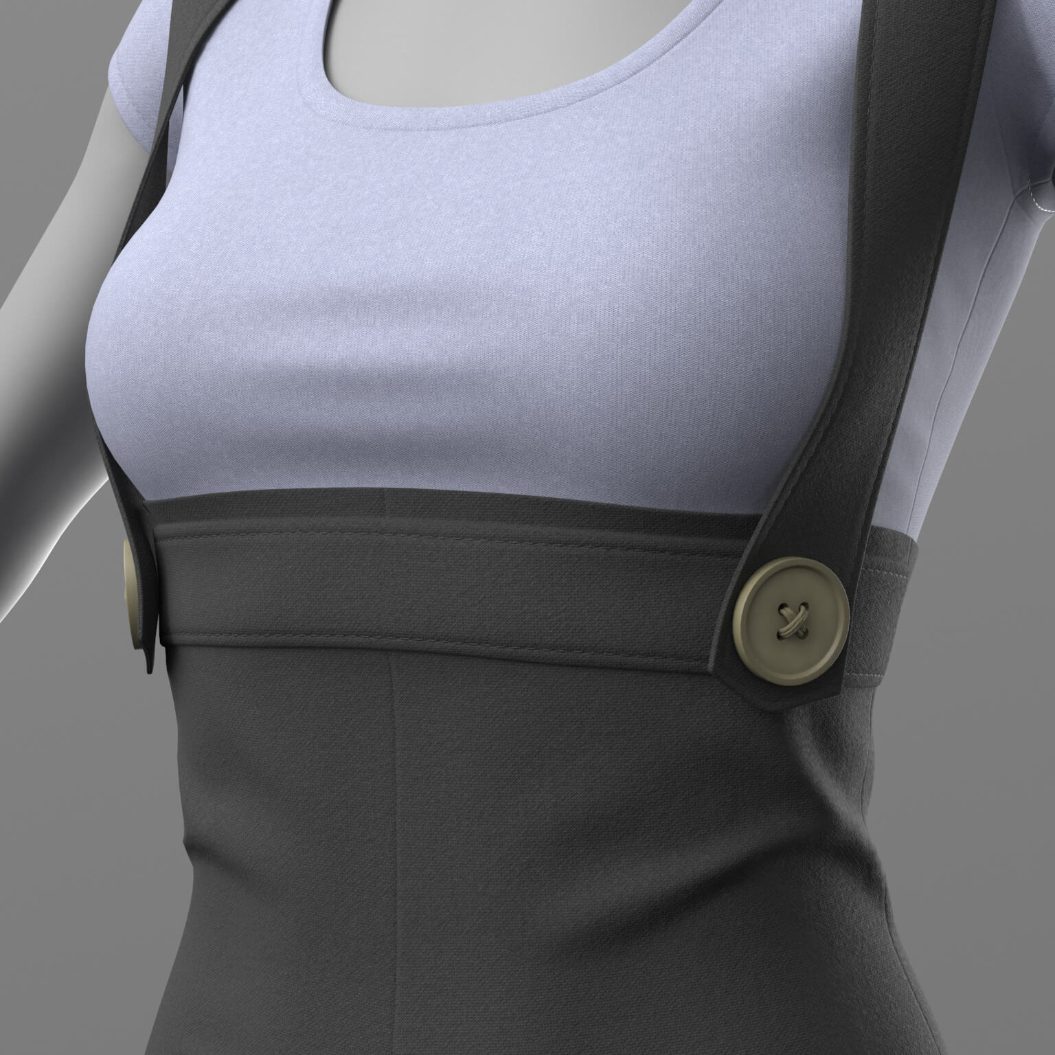 Overall Shirt Stockings G8 Female Daz Content
