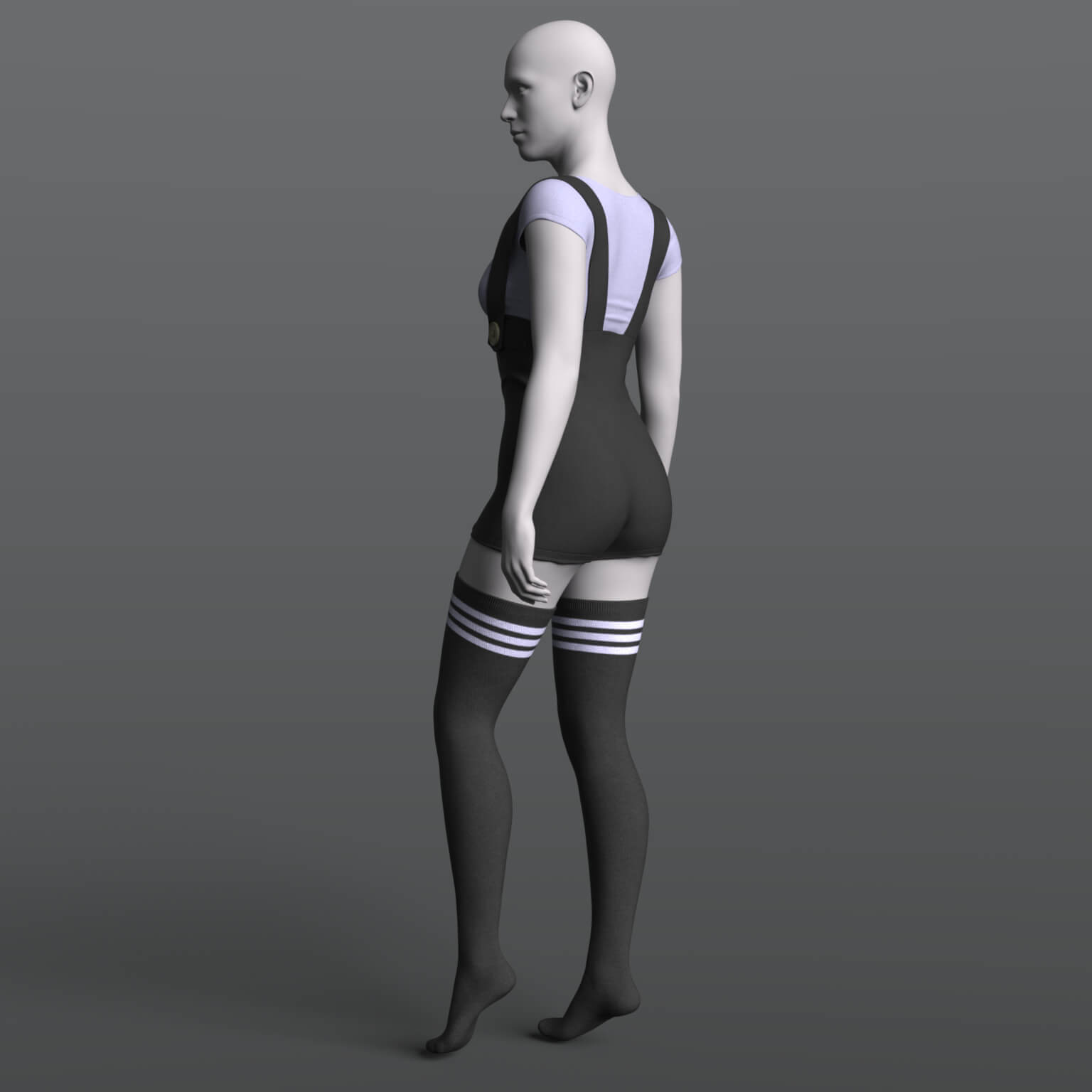 Overall Shirt Stockings G9 Daz Content