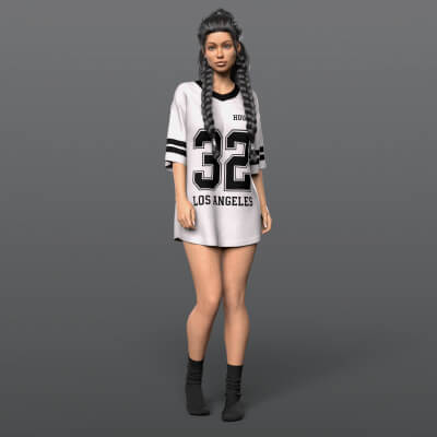 Oversize T-Shirt and Socks G8F