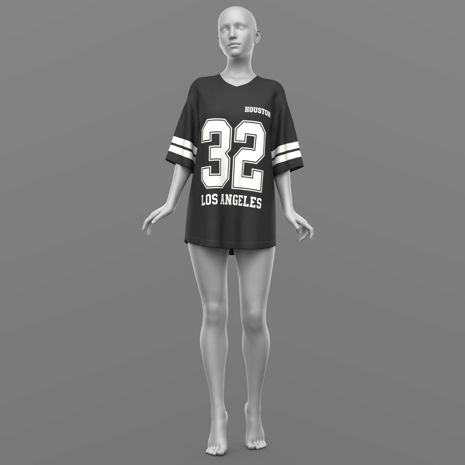 Oversize T-Shirt and Stockings 02v G8F Daz Content