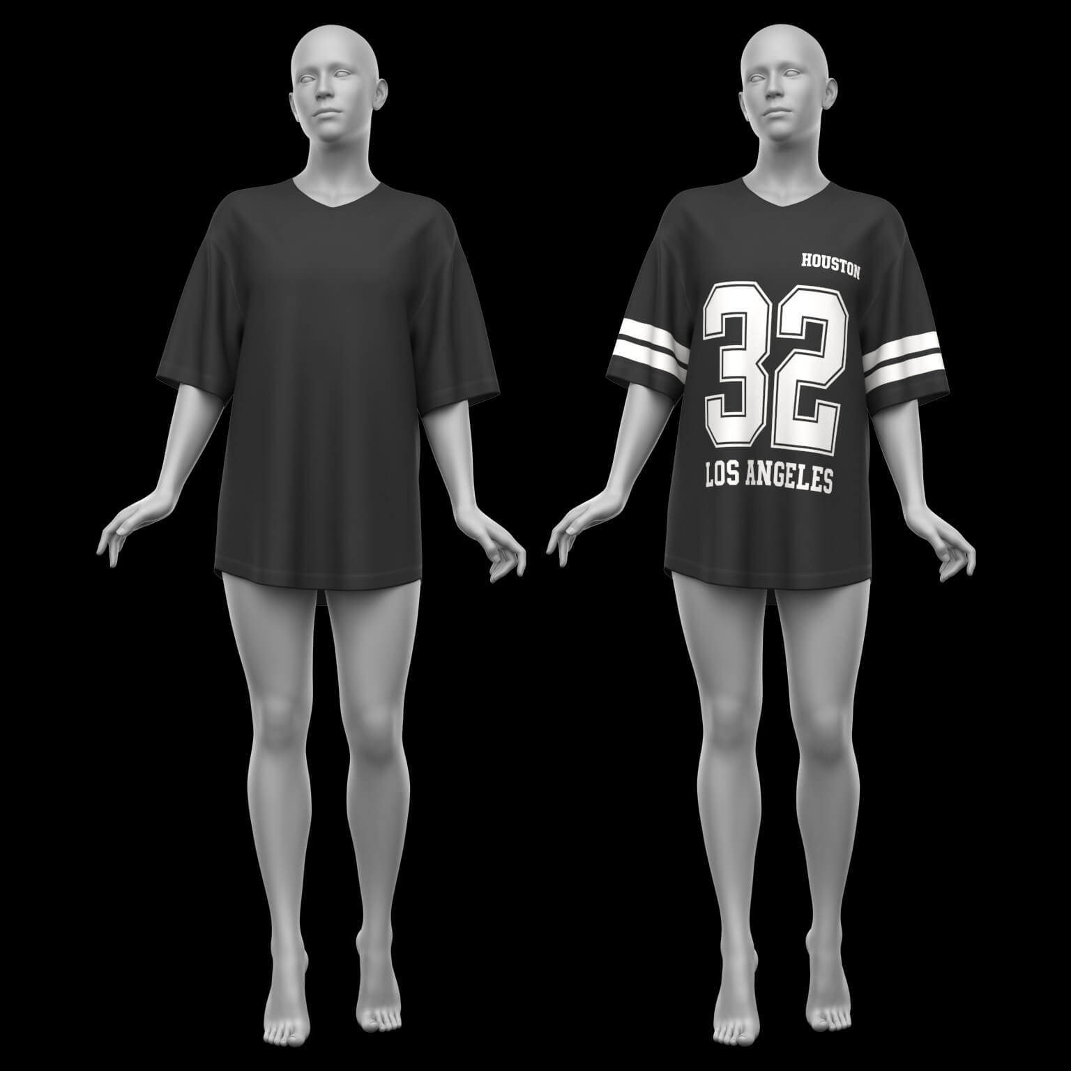 Oversize T-Shirt and Stockings 02v G9 Daz Content