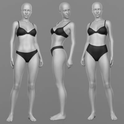Panties 3 in 1 and Bra 01v G8 Female
