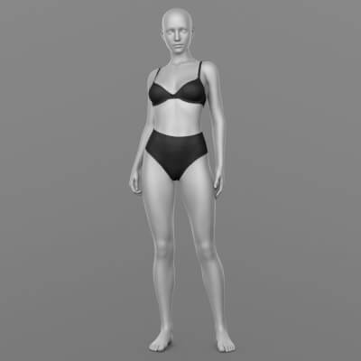Panties High and Bra 01v G8 Female