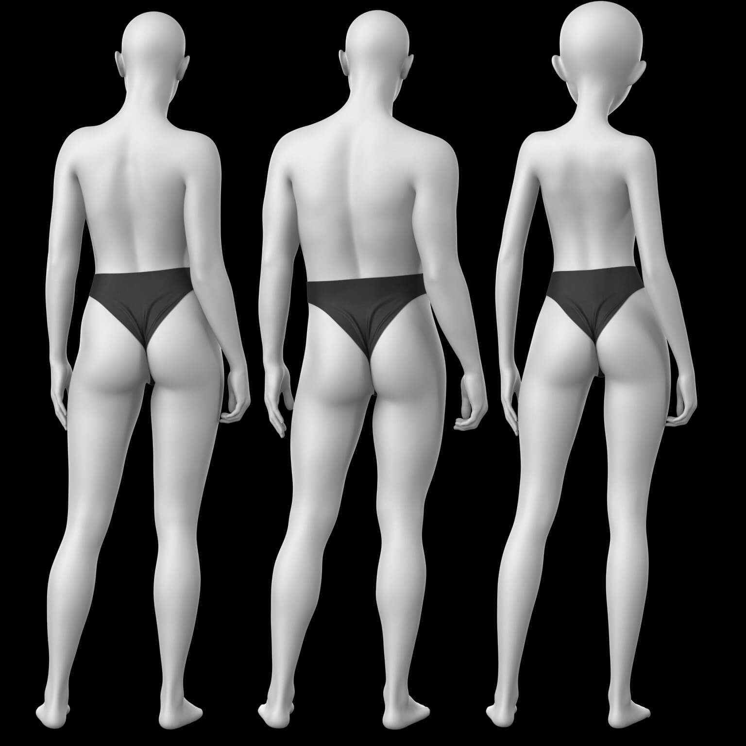 Panties Thong 3v G9 Daz Content