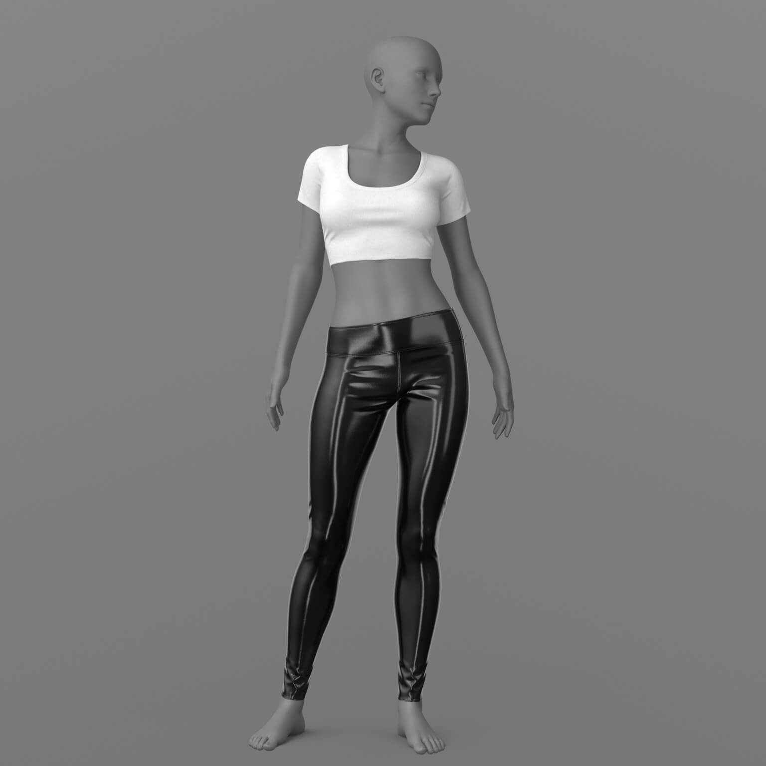 Pants Shirt High-Heeled Sandals G8 Female Daz Content