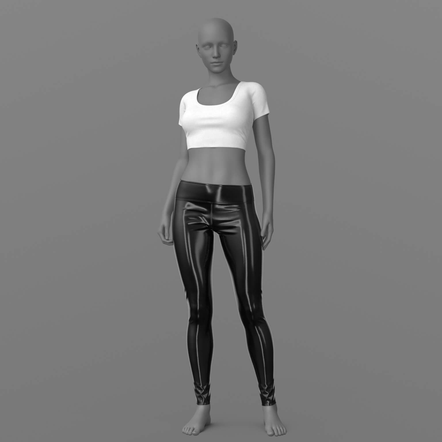 Pants Shirt High-Heeled Sandals G8 Female Daz Content