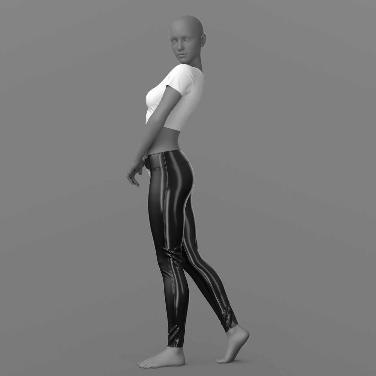 Pants Shirt High-Heeled Sandals G8 Female Daz Content