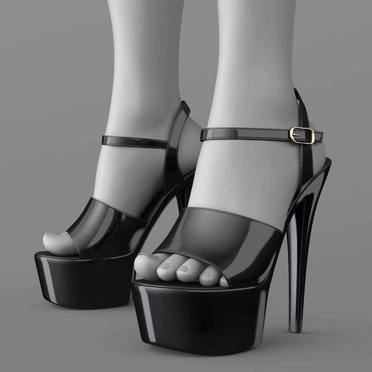 Pants Shirt High-Heeled Sandals G8 Female Daz Content