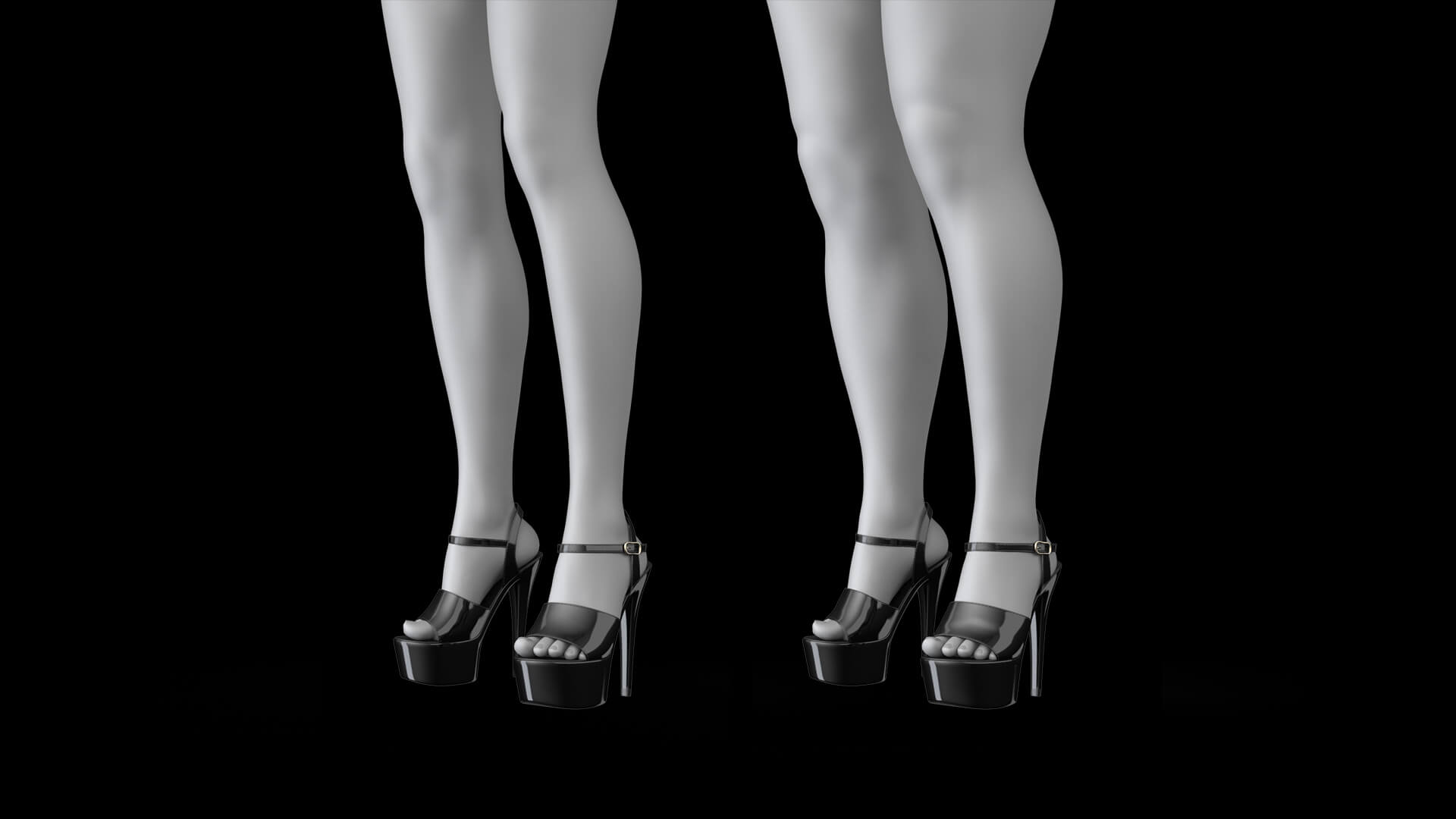 Pants Shirt High-Heeled Sandals G8 Female Daz Content