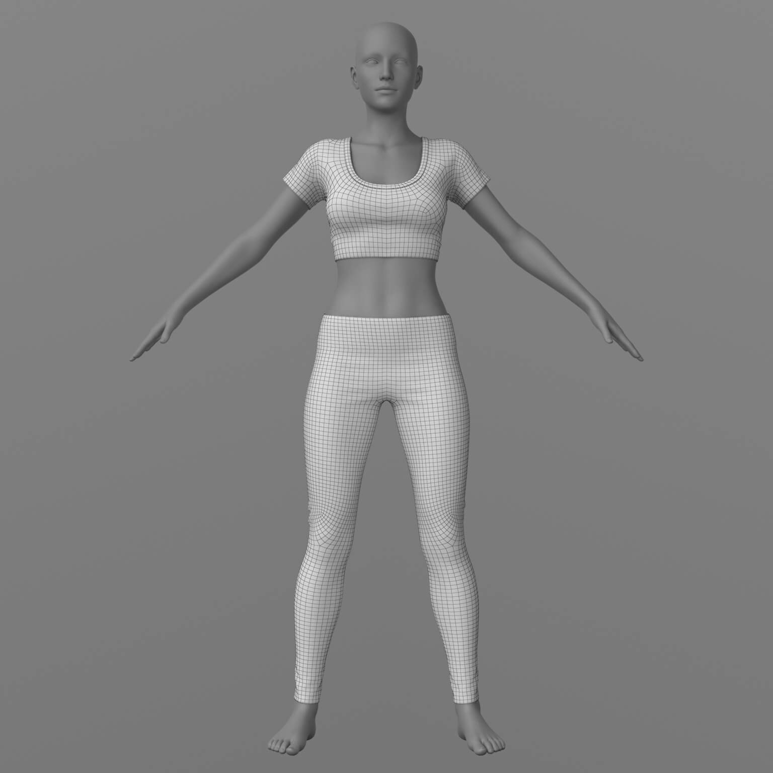 Pants Shirt High-Heeled Sandals G8 Female Daz Content