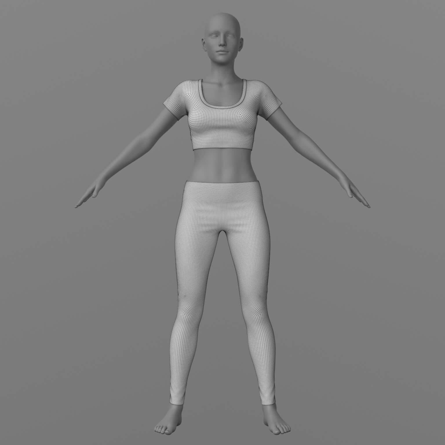 Pants Shirt High-Heeled Sandals G8 Female Daz Content