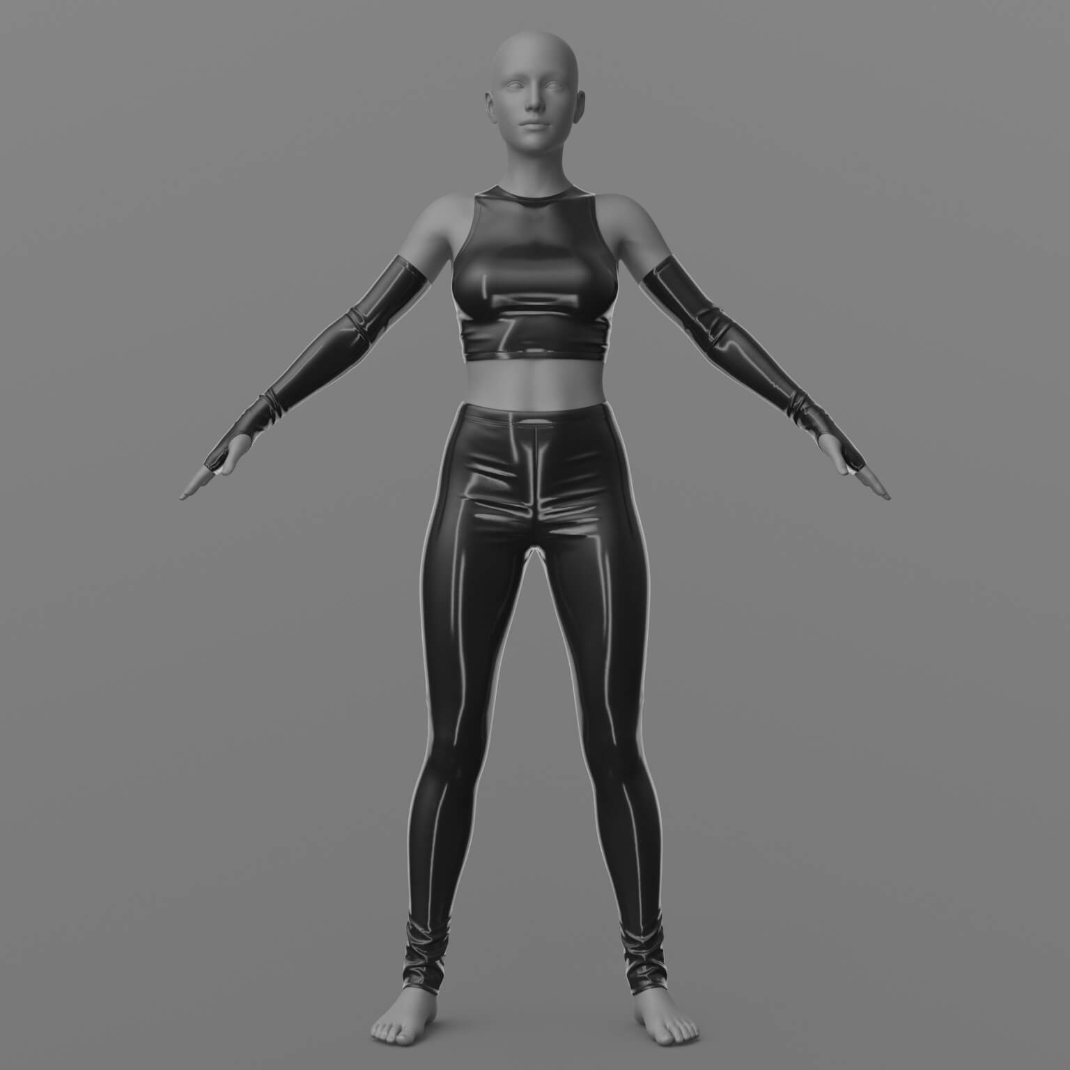 Pants Top and Armbands 3d Model 3D Model