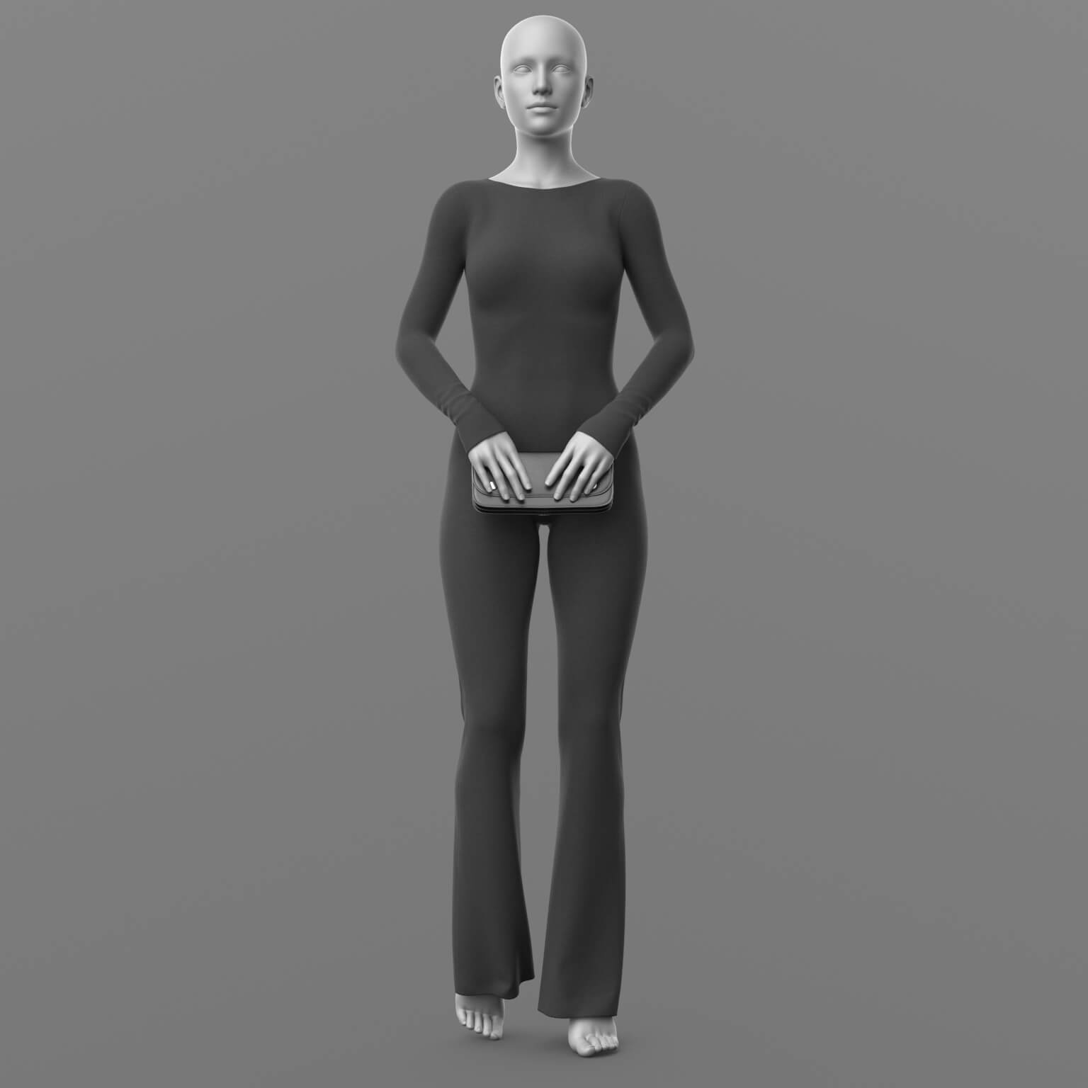 Pantsuit Clutch Bag and Pose G8 Female Daz Content