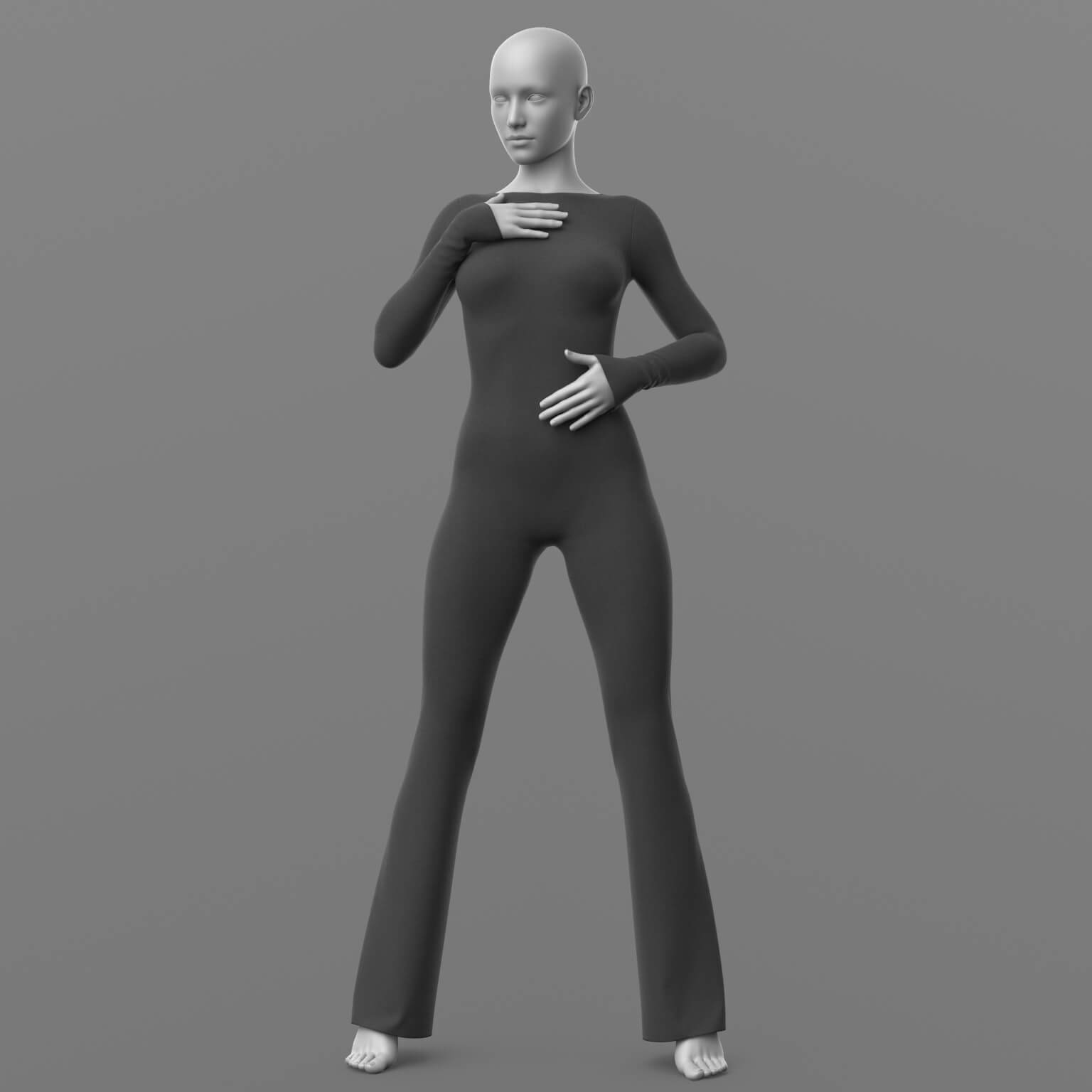 Pantsuit Clutch Bag and Pose G8 Female Daz Content