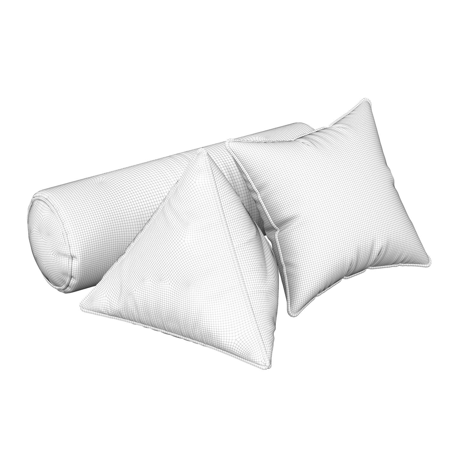 Pillow Set 3in1 3D Model 3D Model