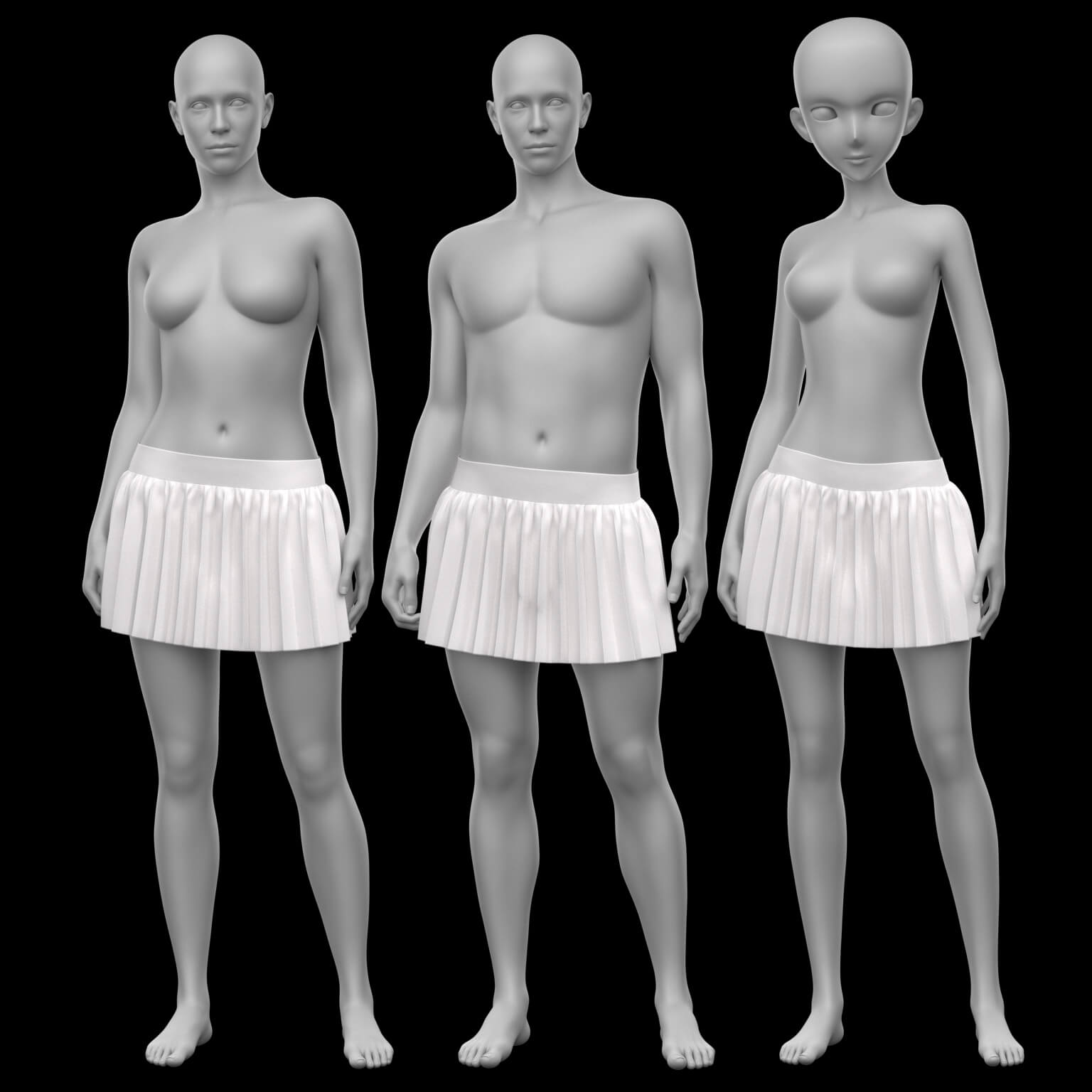 Pleated Skirt G9 Daz Content