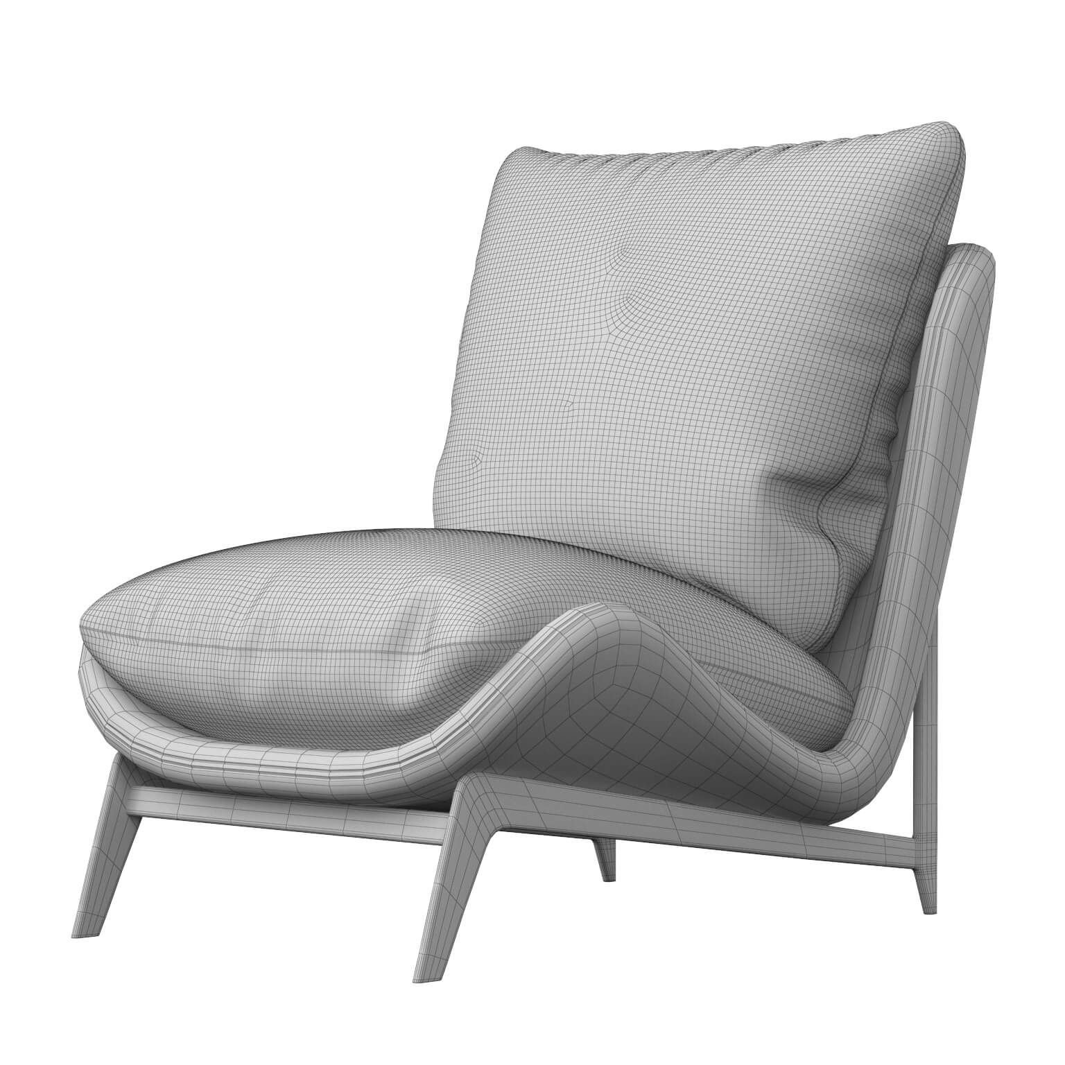 Scandinavian Armchair 3D Model 3D Model