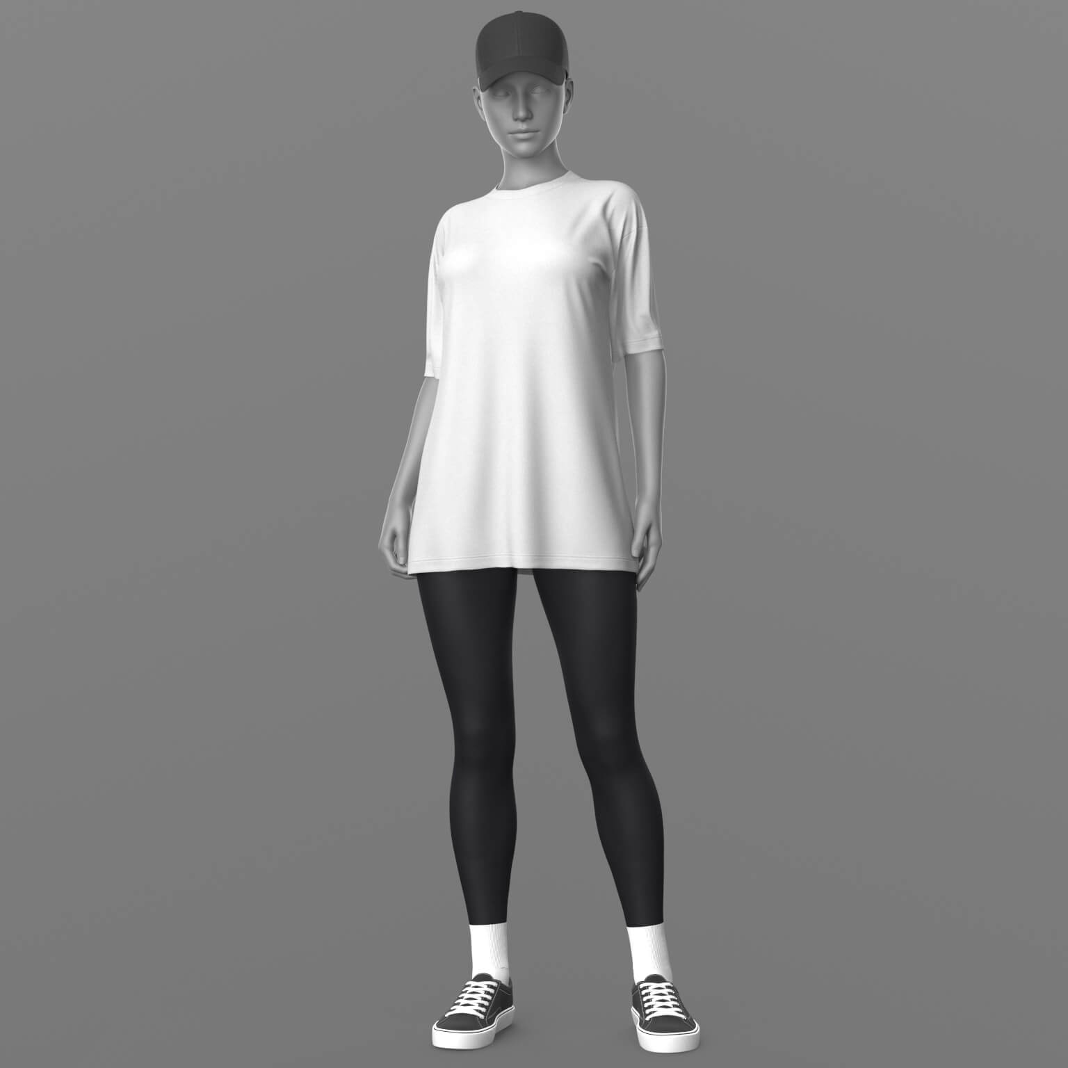 Shirt Long Leggings Socks 2v Sneakers Baseball Cap G8 Female Daz Content